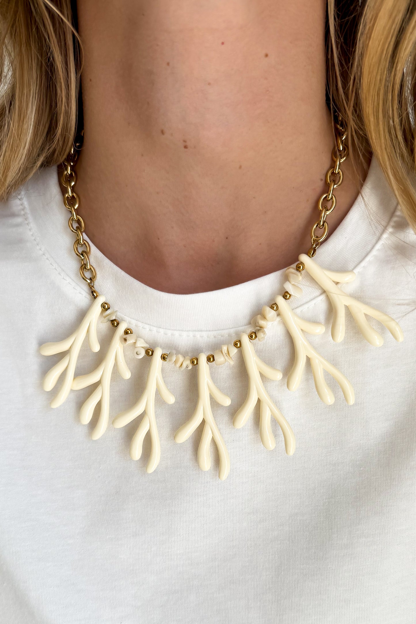 COLLIER CORALLO ECRU