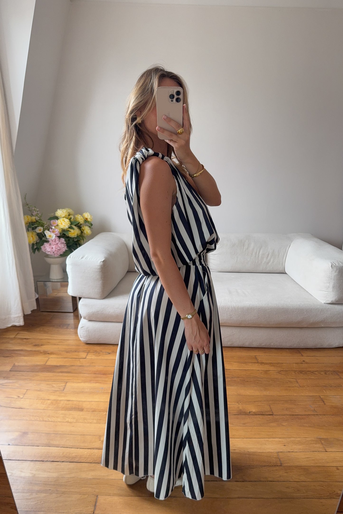 ENSEMBLE LOLA MARINE ET ECRU