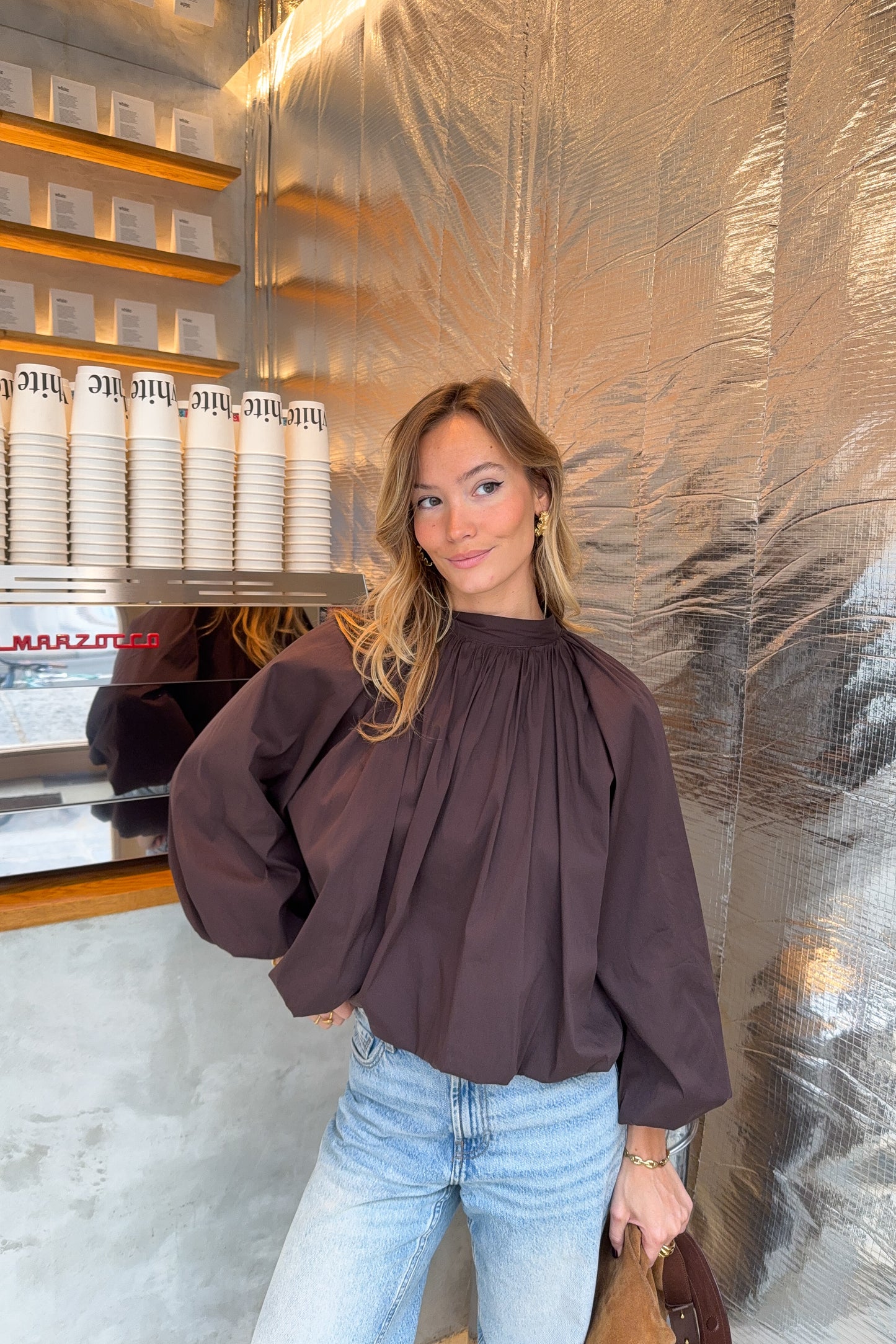 BLOUSE VALENTINA CHOCOLAT