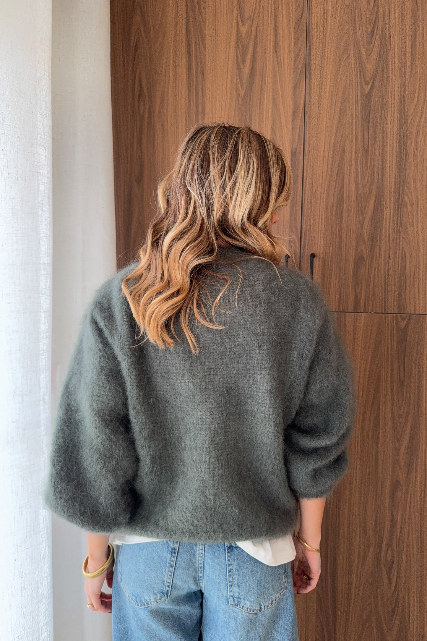 PULL ALMA KAKI (80% mohair)