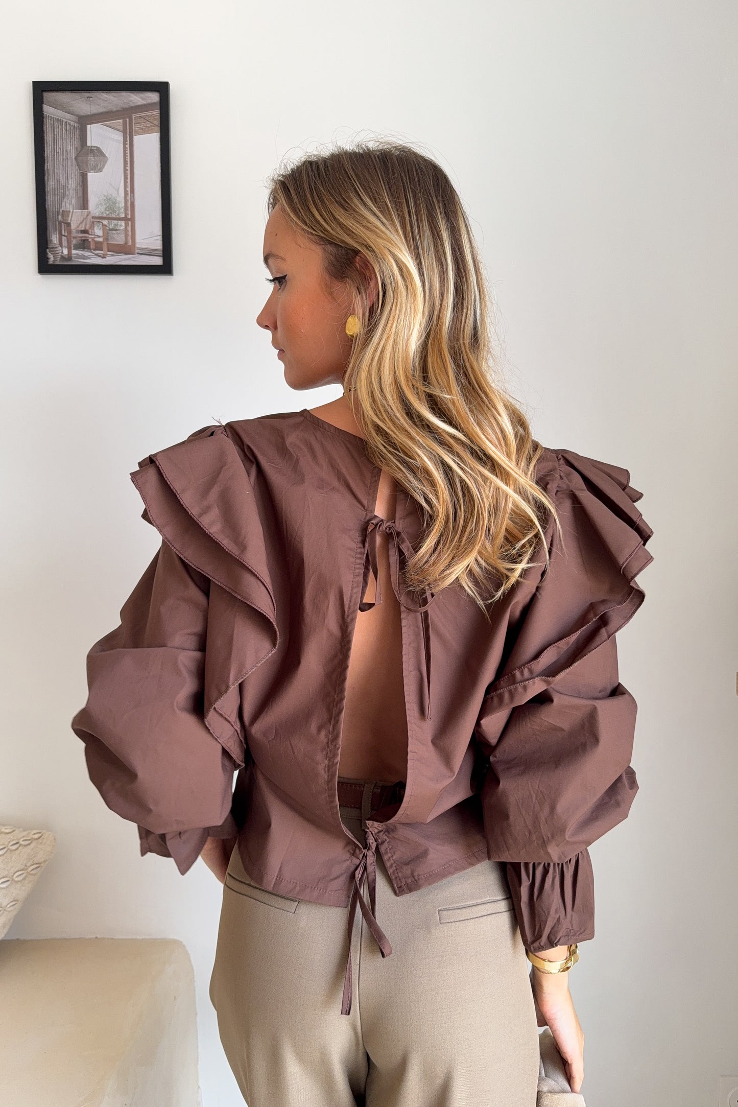 BLOUSE JADE MARRON