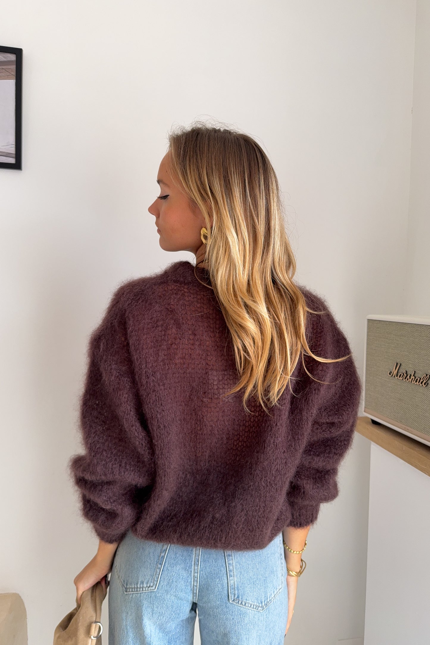 MAILLE FLUFFY CLEA CHOCOLAT (en mohair)