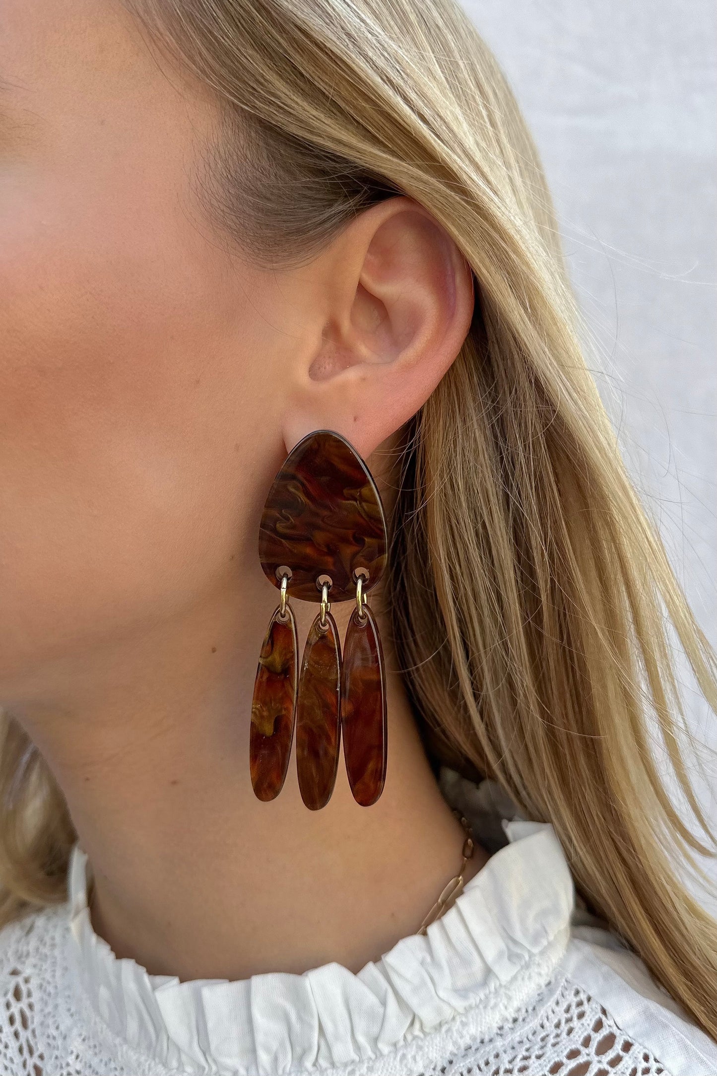 BOUCLES D'OREILLES BROWN
