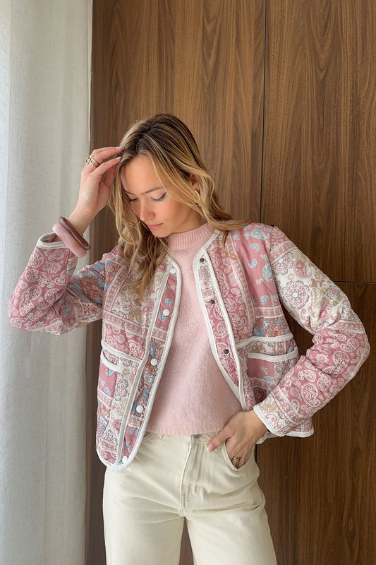 VESTE PATCHWORK ROSE