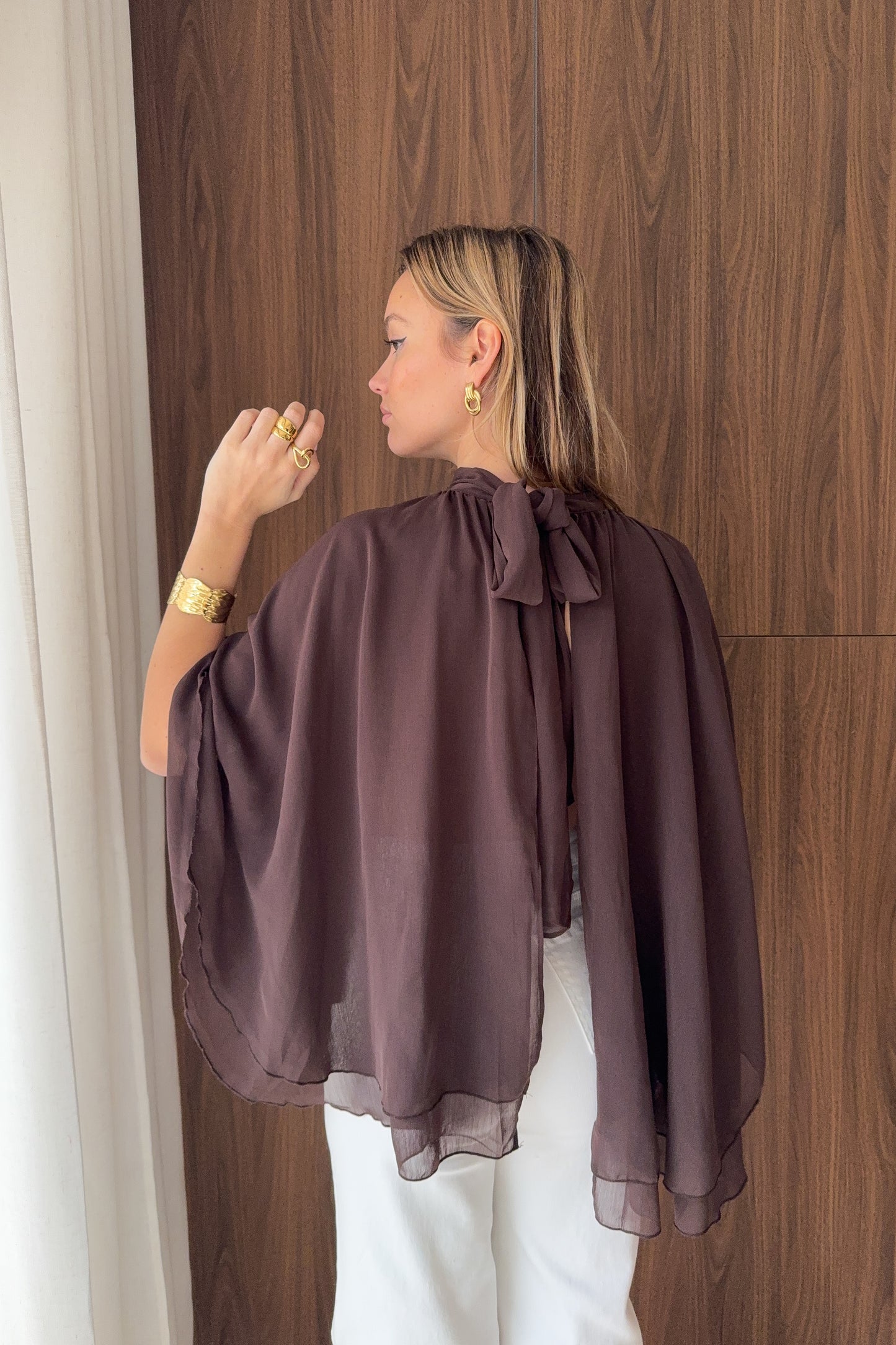 BLOUSE CAPE VAVA CHOCO