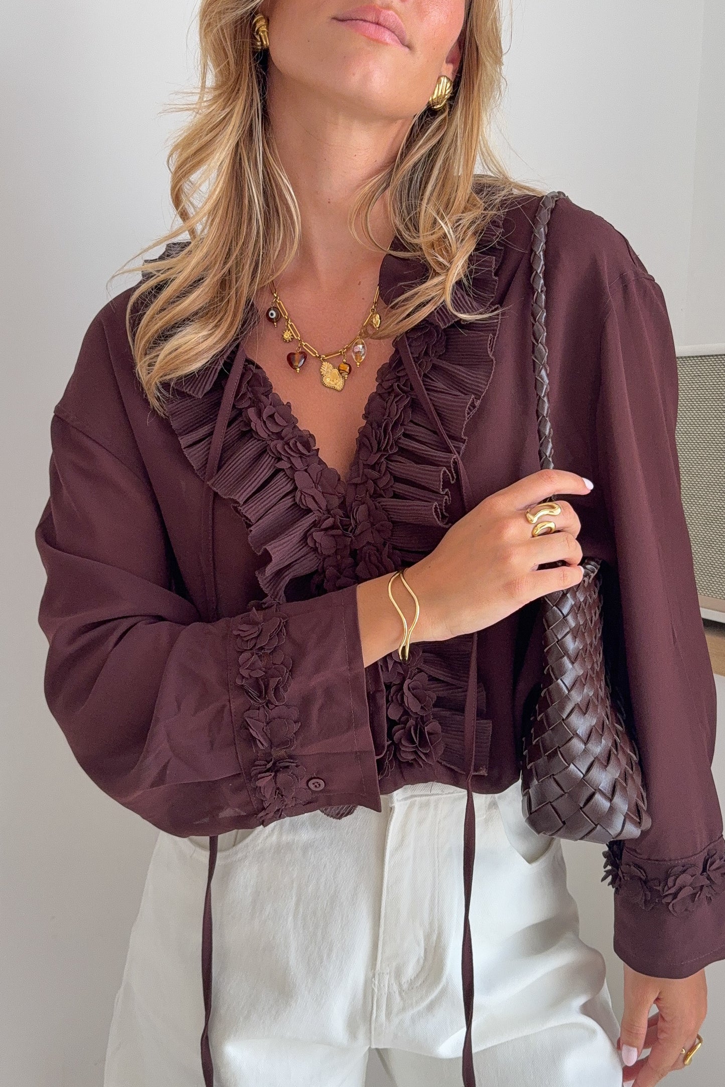 BLOUSE GAELLE MARRON