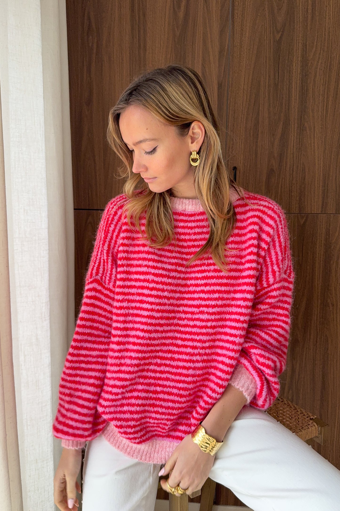 PULL LEANDRE FRAMBOISE