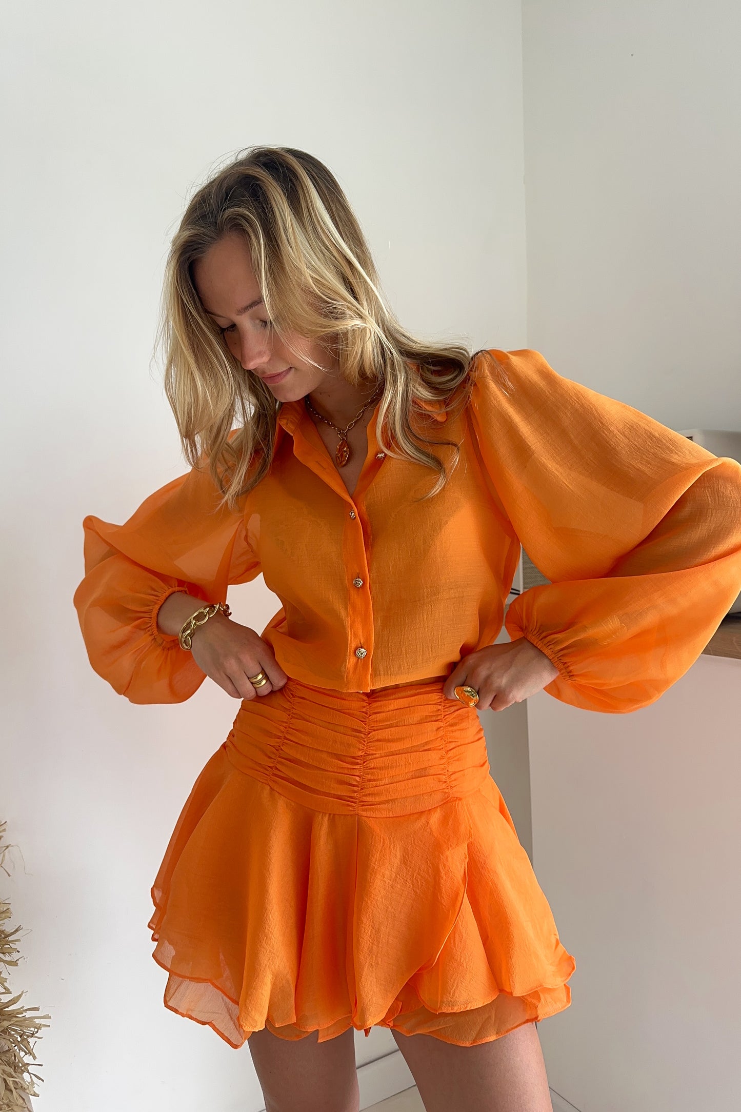 JUPE SHORT AUGUSTINE ORANGE