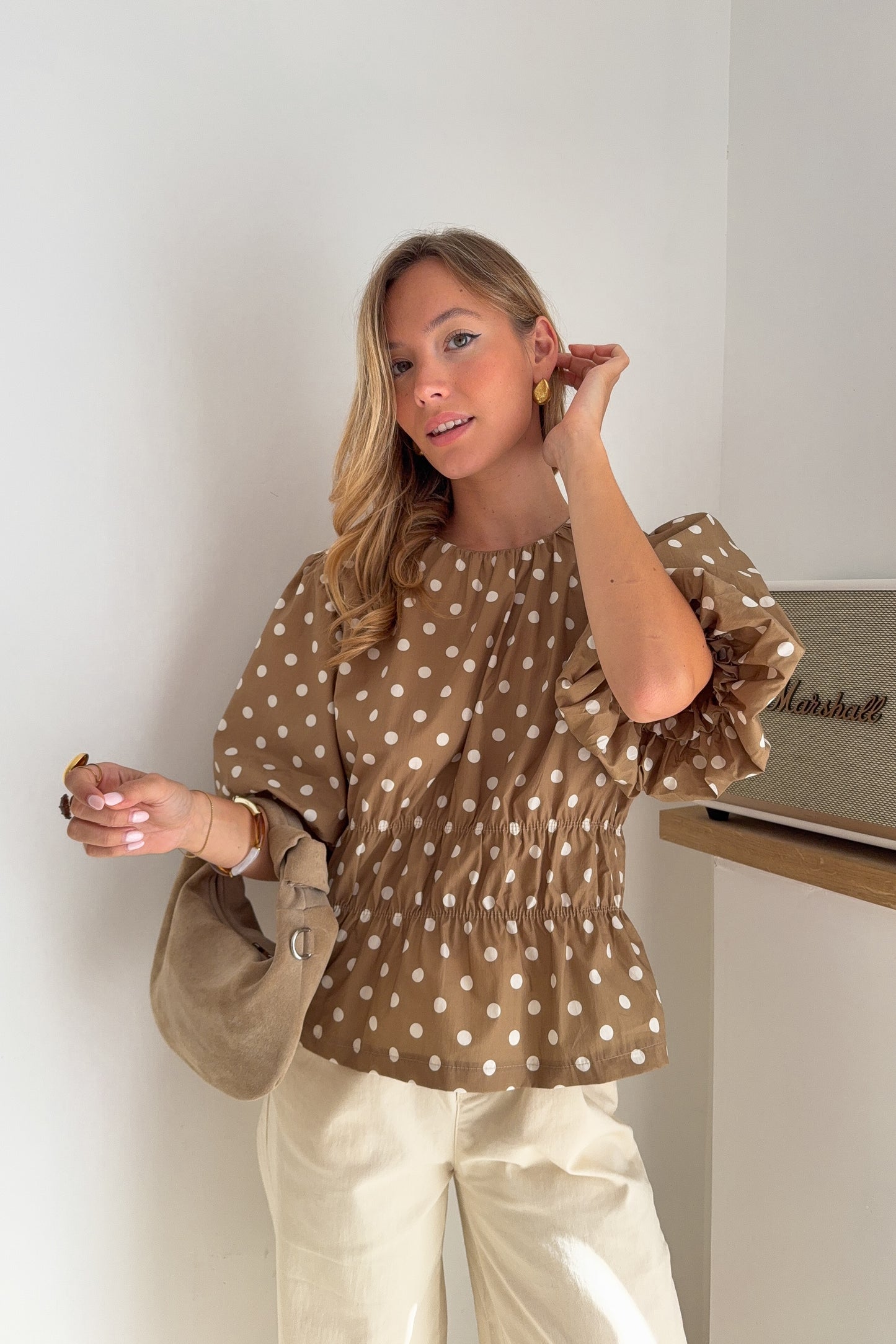 BLOUSE EMMA CAMEL