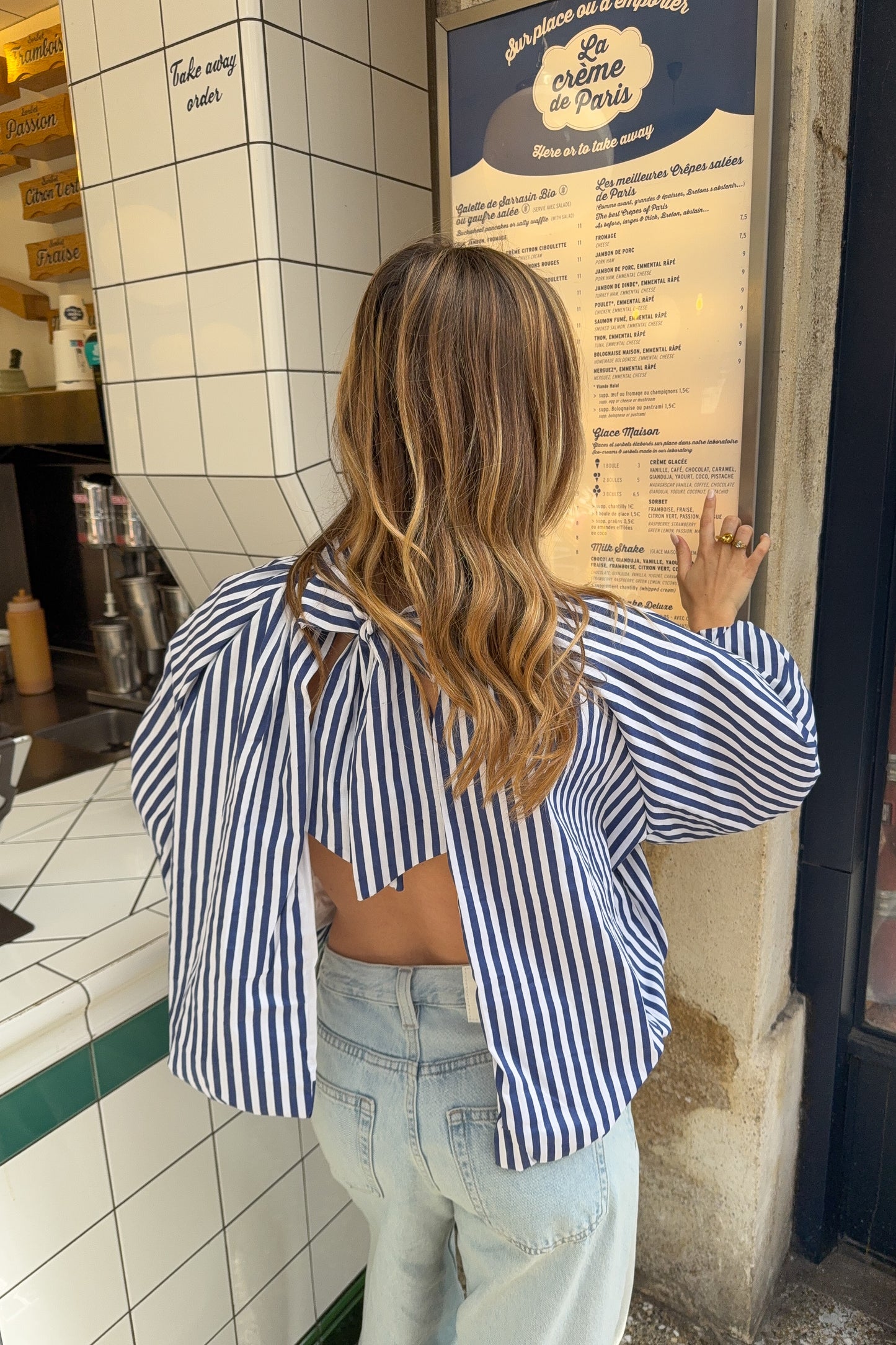 BLOUSE ELYA RAYEE BLEUE