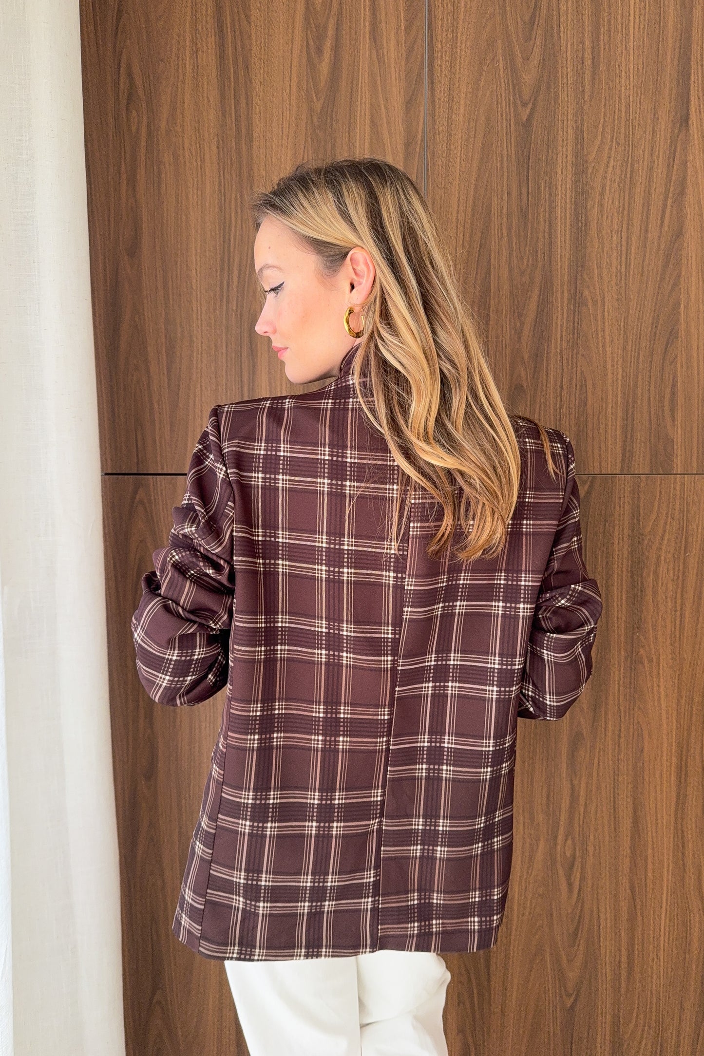 VESTE ASYMETRIQUE ZOE - CHOCO