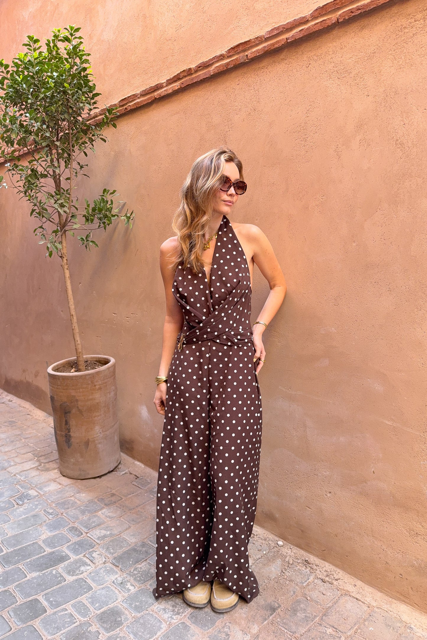 COMBI PANTALON MALIKA CHOCO