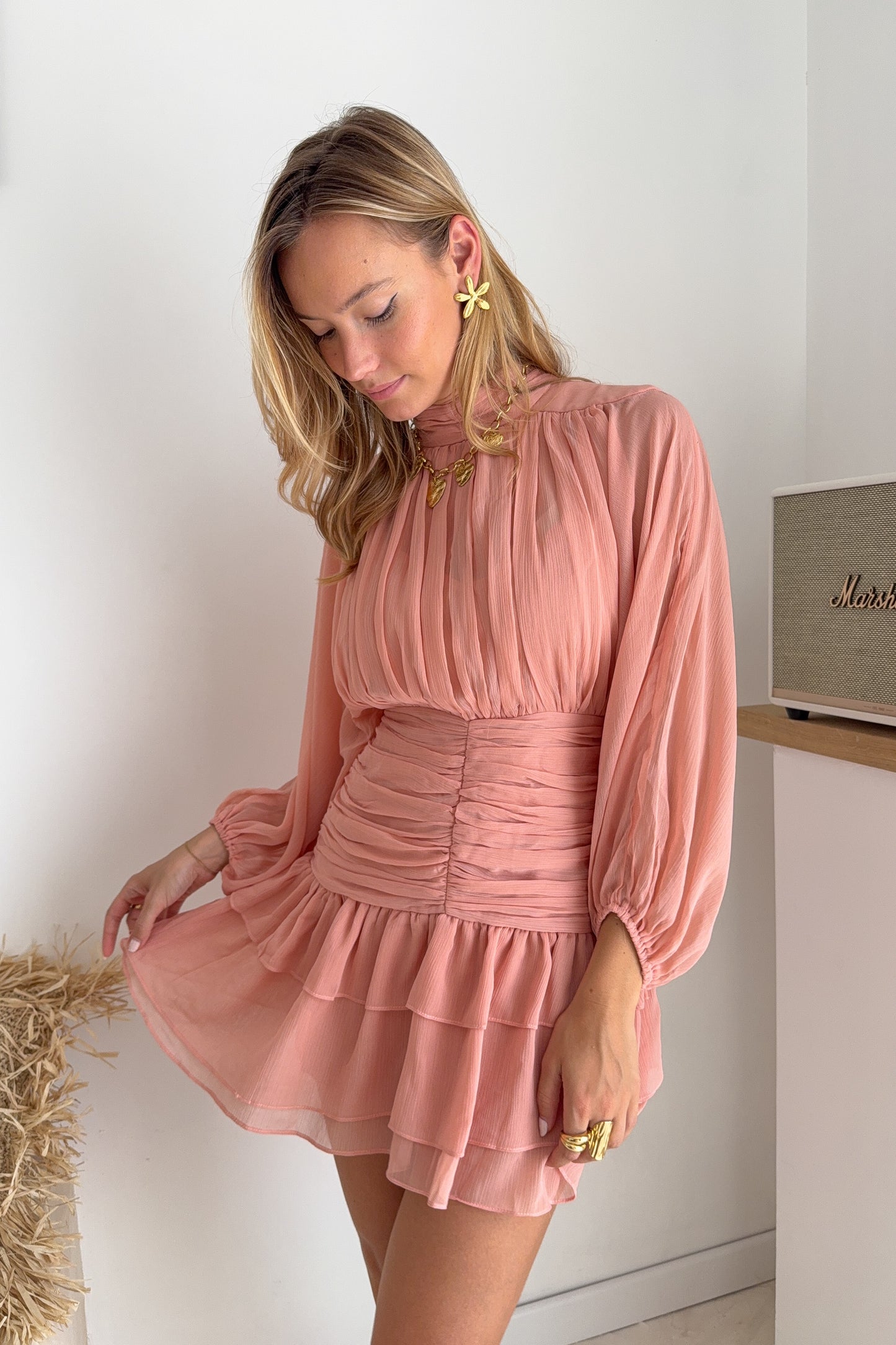 ROBE ROSE POUDRÉE ELISE