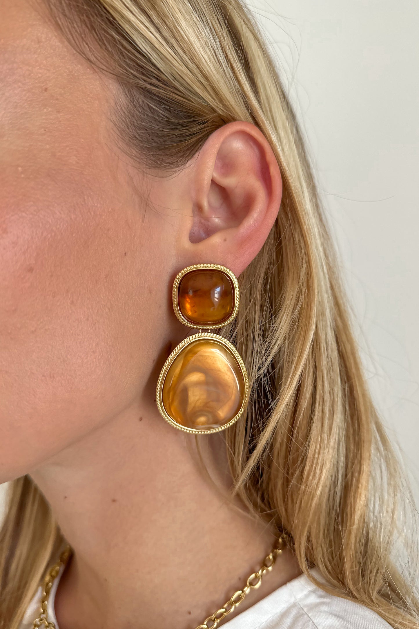 BOUCLES D'OREILLES AMBRE