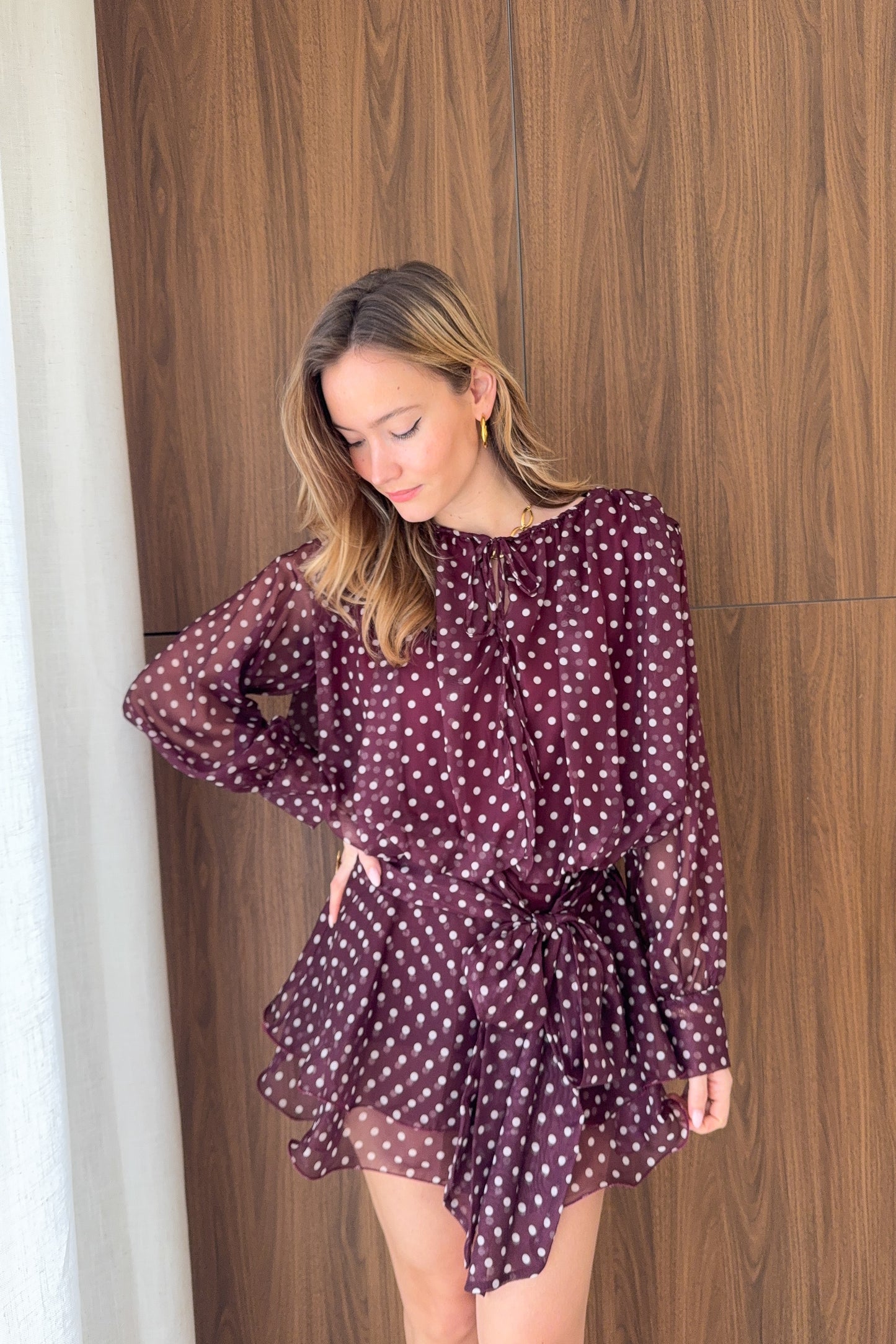 ROBE CARLOTA BORDEAUX
