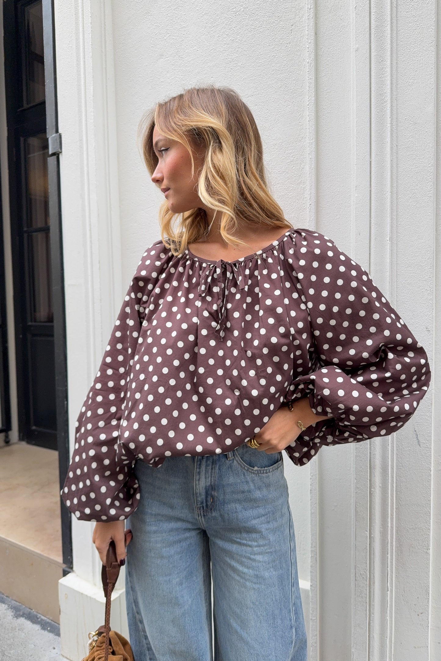 BLOUSE ROMA MARRON
