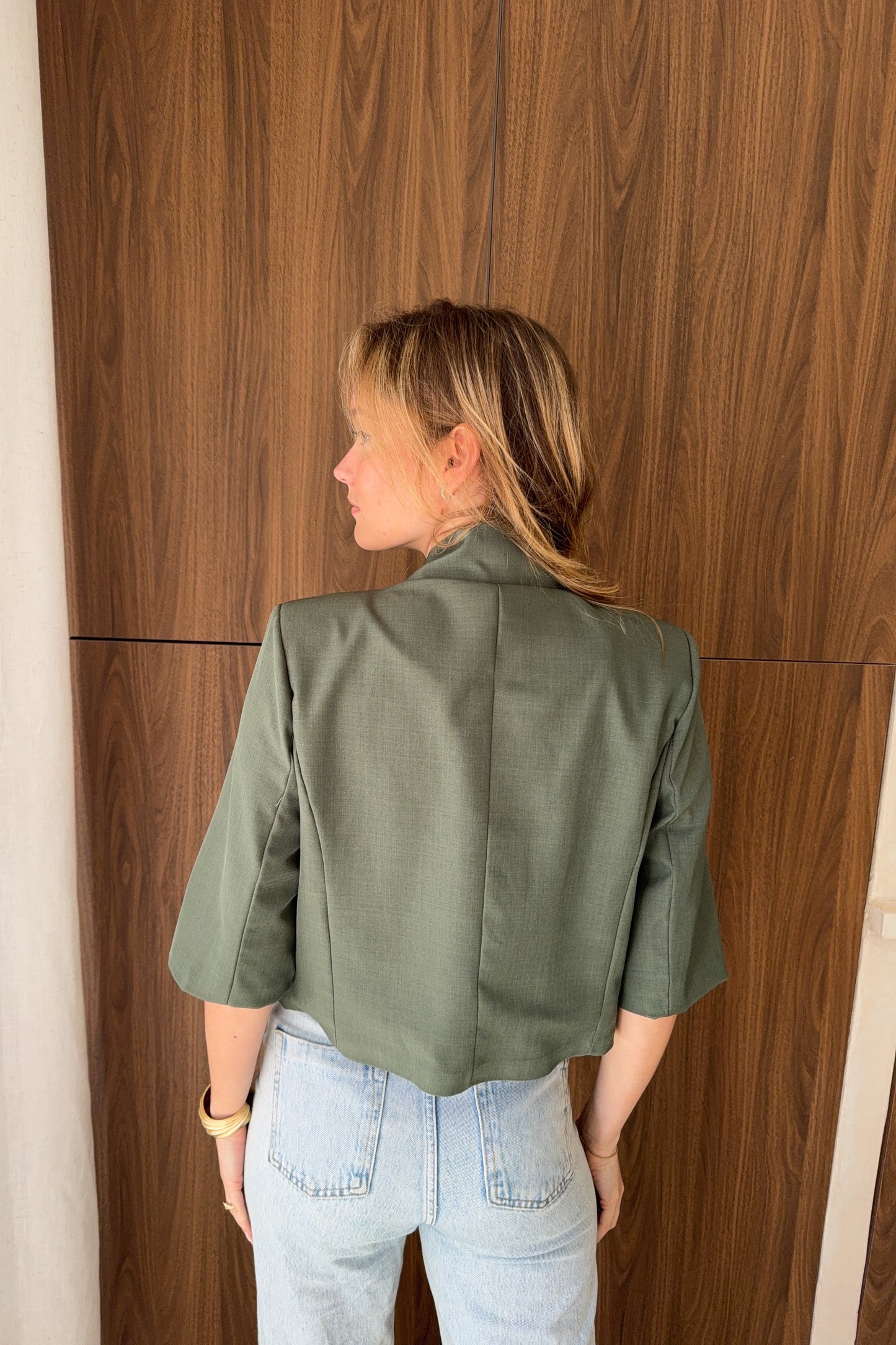 VESTE ASYMÉTRIQUE DINA KAKI
