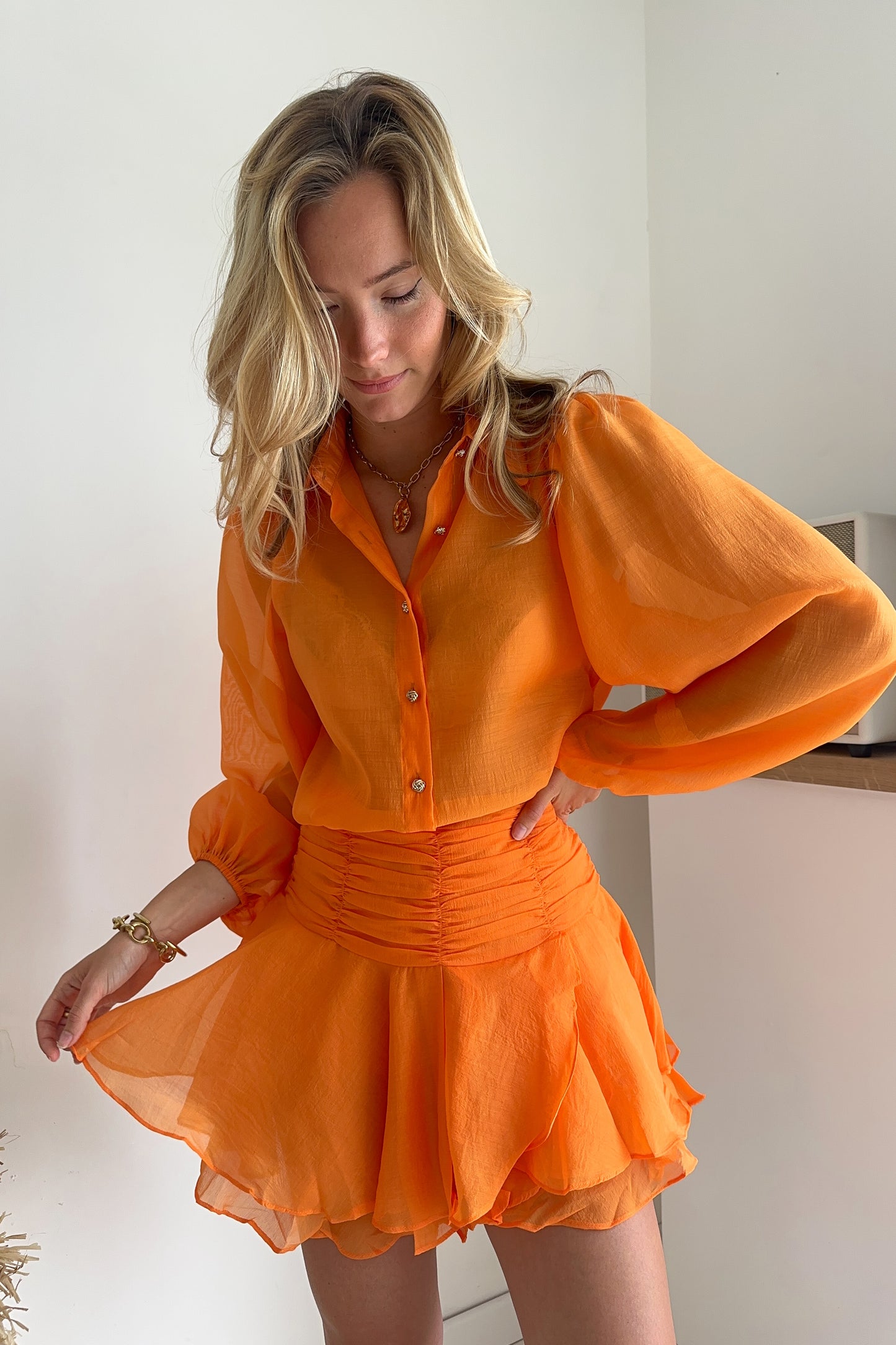 JUPE SHORT AUGUSTINE ORANGE