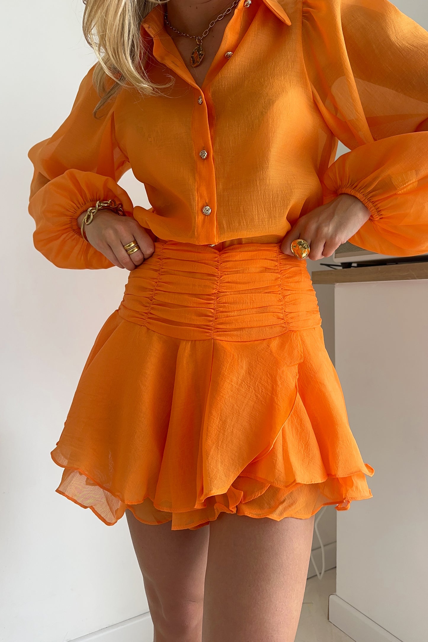 JUPE SHORT AUGUSTINE ORANGE