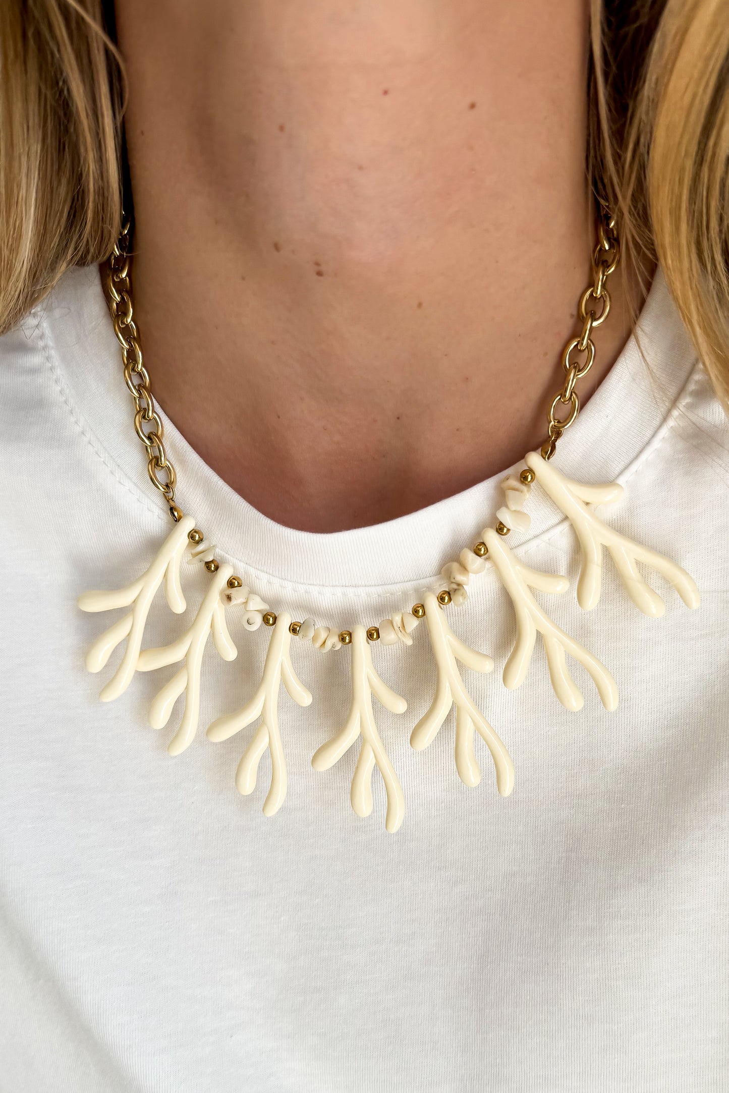 COLLIER CORALLO ECRU