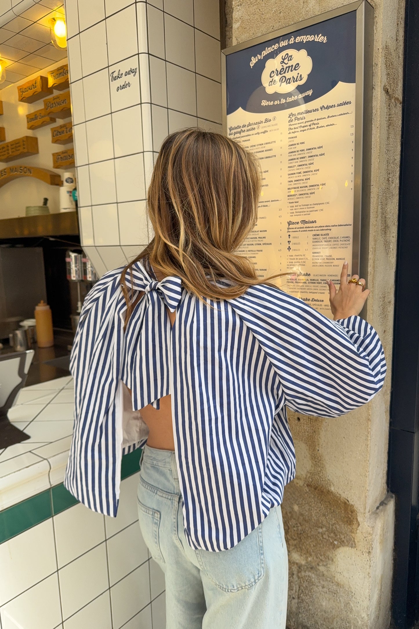 BLOUSE ELYA RAYEE BLEUE