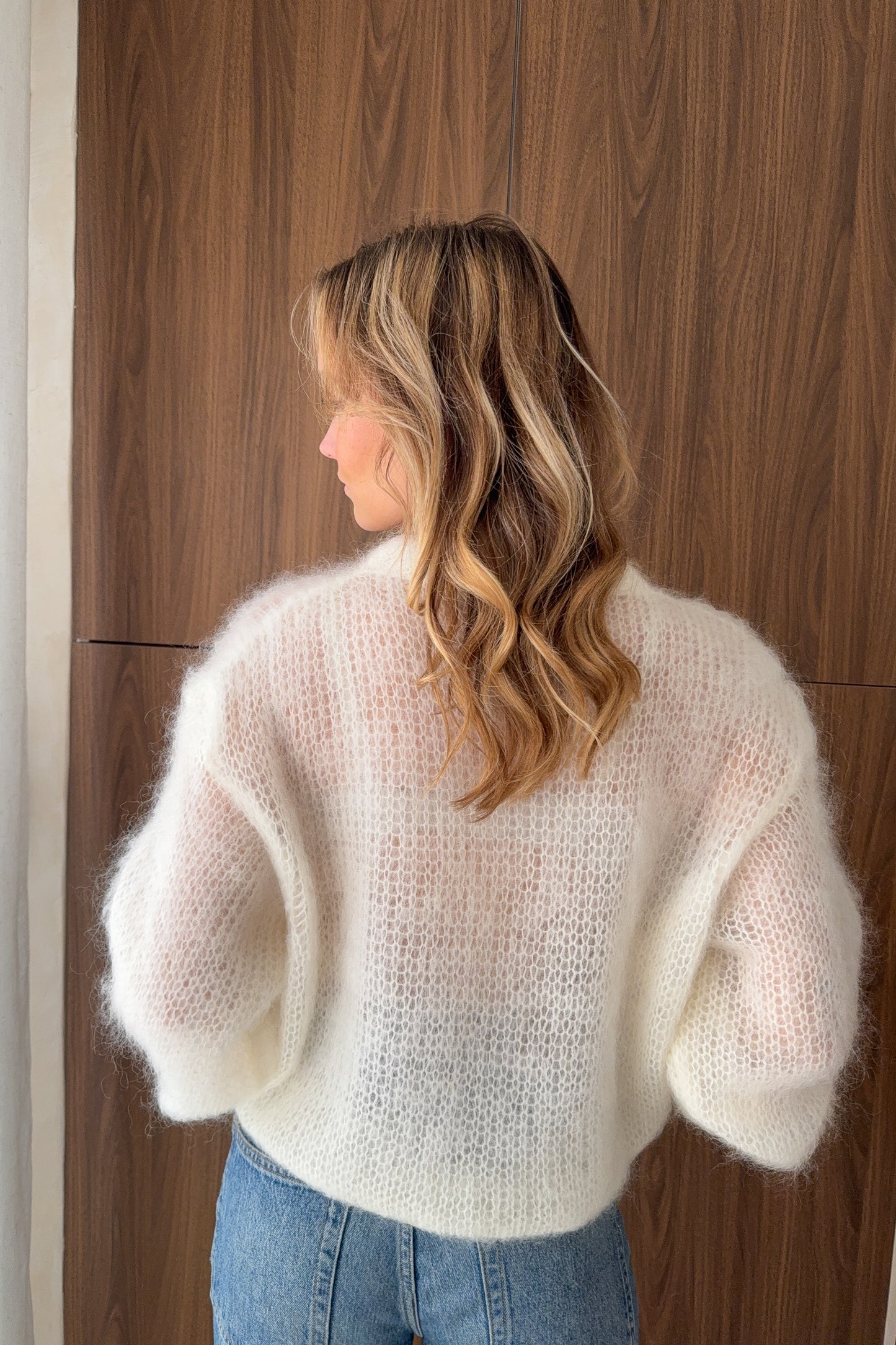 MAILLE FLUFFY CLEA ECRU (en mohair)