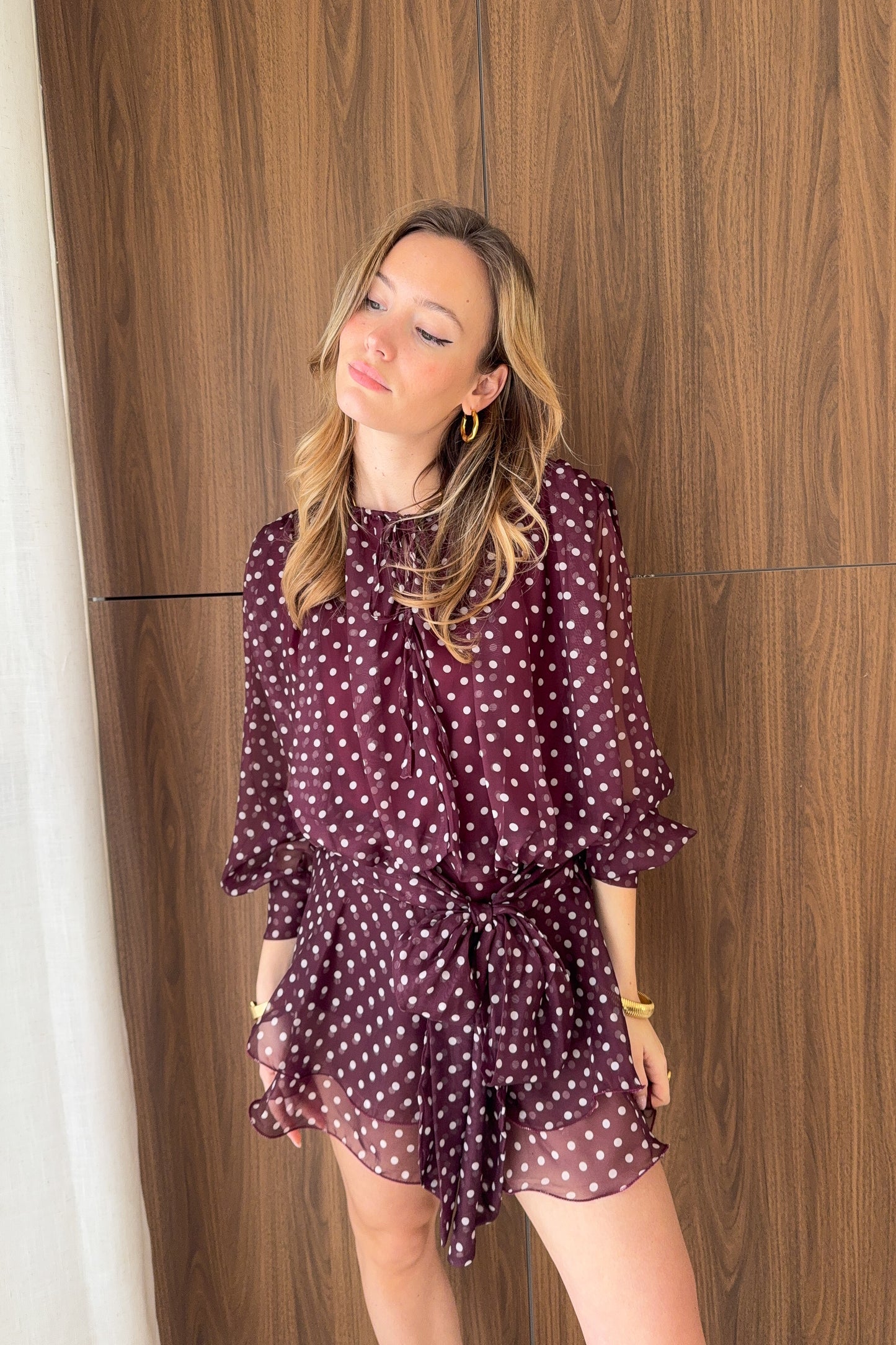 ROBE CARLOTA BORDEAUX
