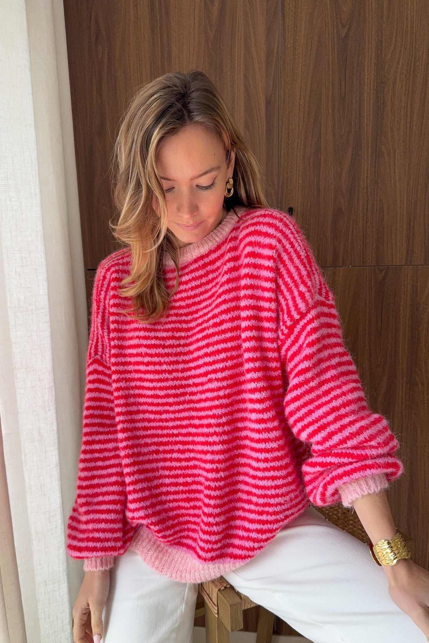 PULL LEANDRE FRAMBOISE