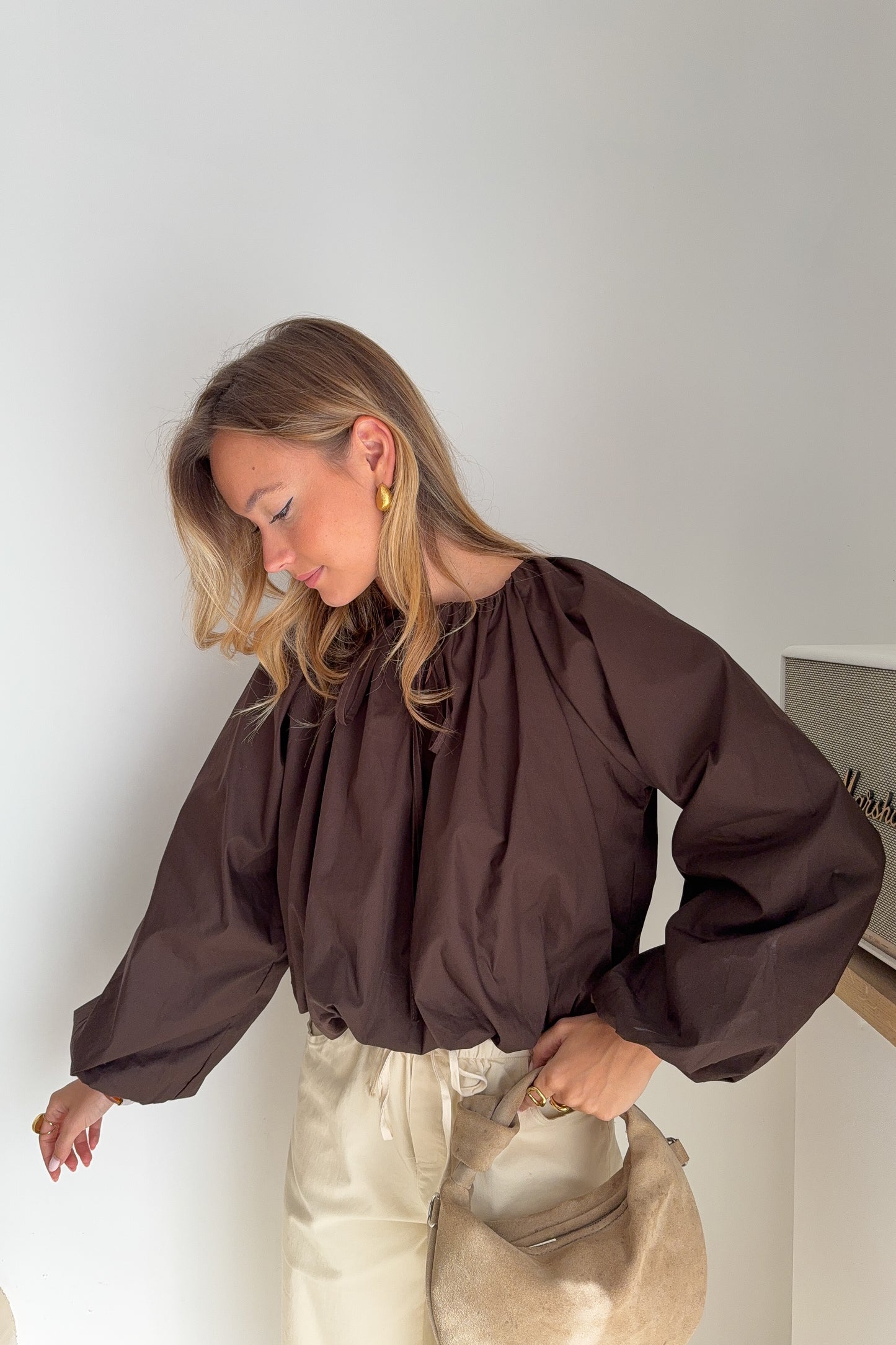 BLOUSE VALERIA MARRON