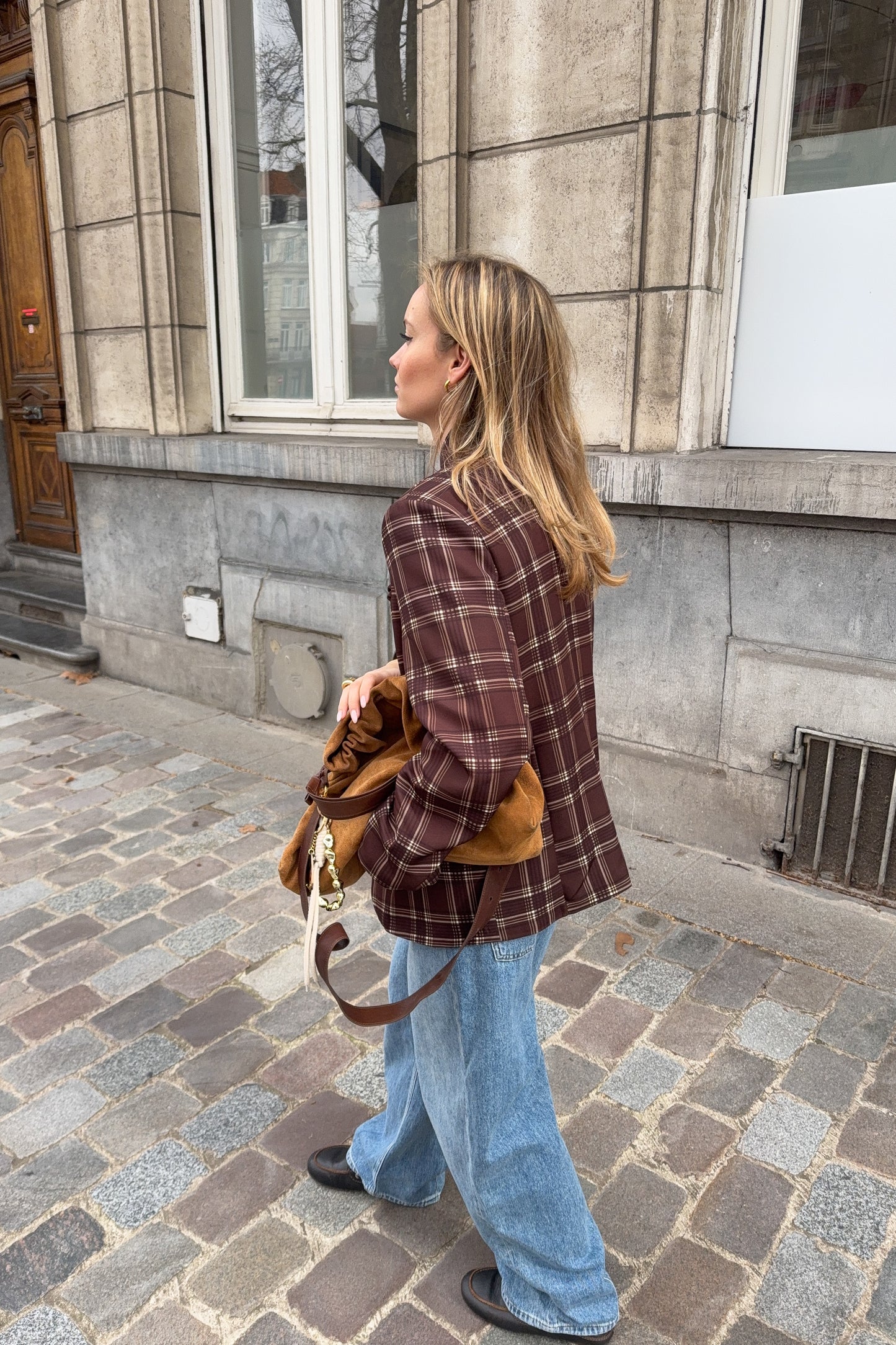 VESTE ASYMETRIQUE ZOE - CHOCO