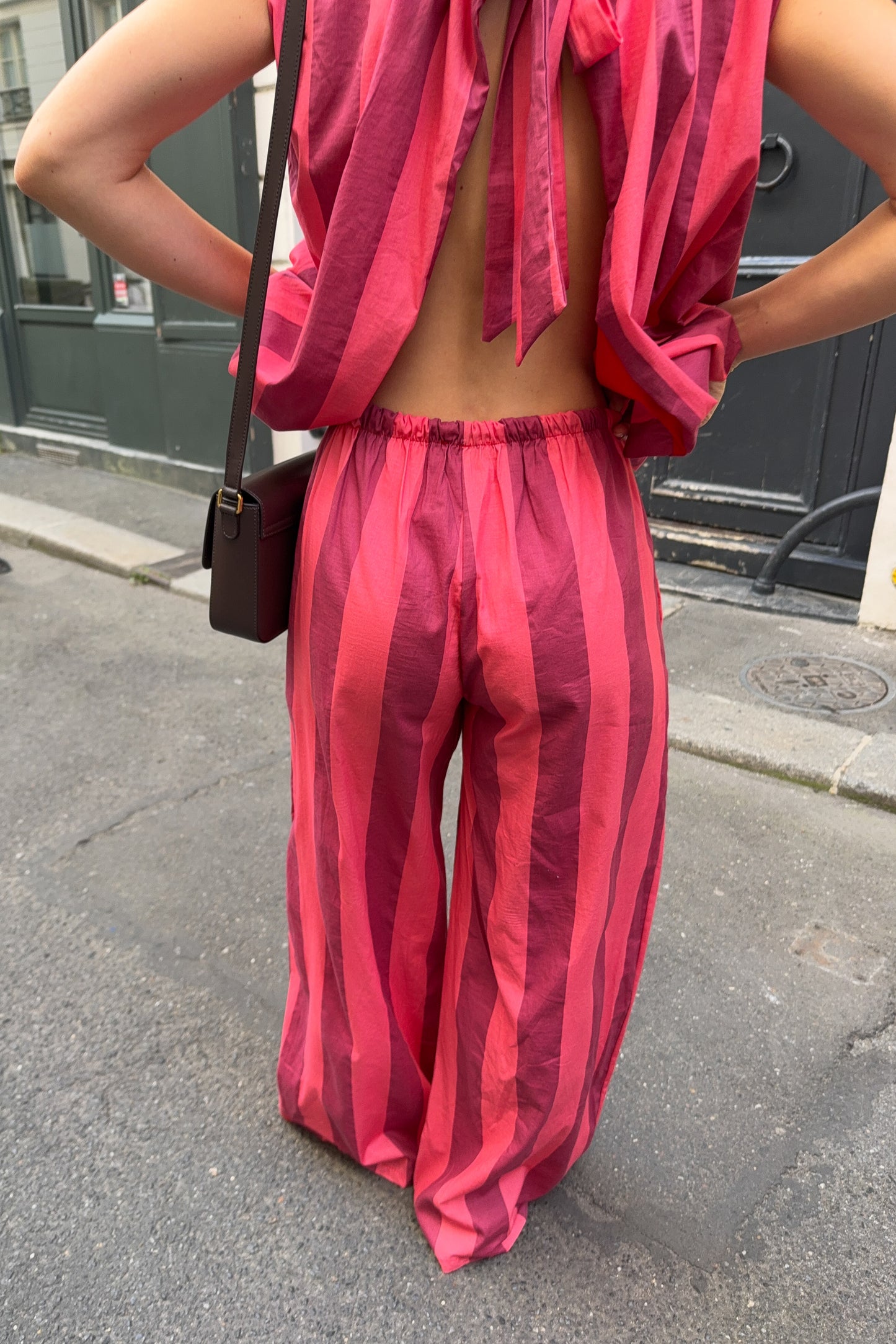 PANTALON LOUIS MAUVE ET ROSE