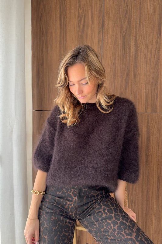 PULL LOUIS CHOCOLAT (80% kid mohair)