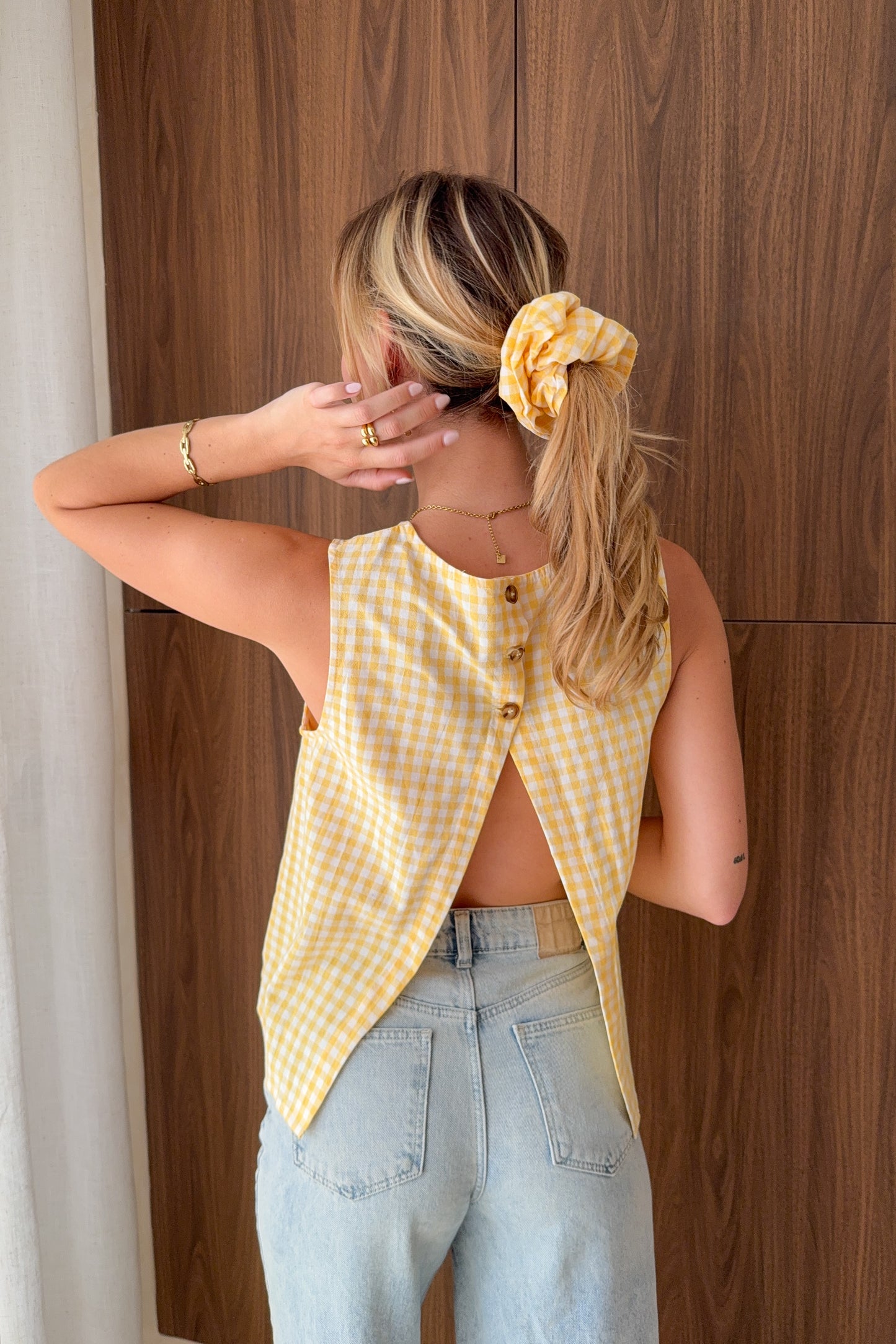 TOP ET CHOUCHOU VICKA JAUNE