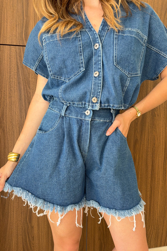 SHORT EN JEAN KATE BRUT