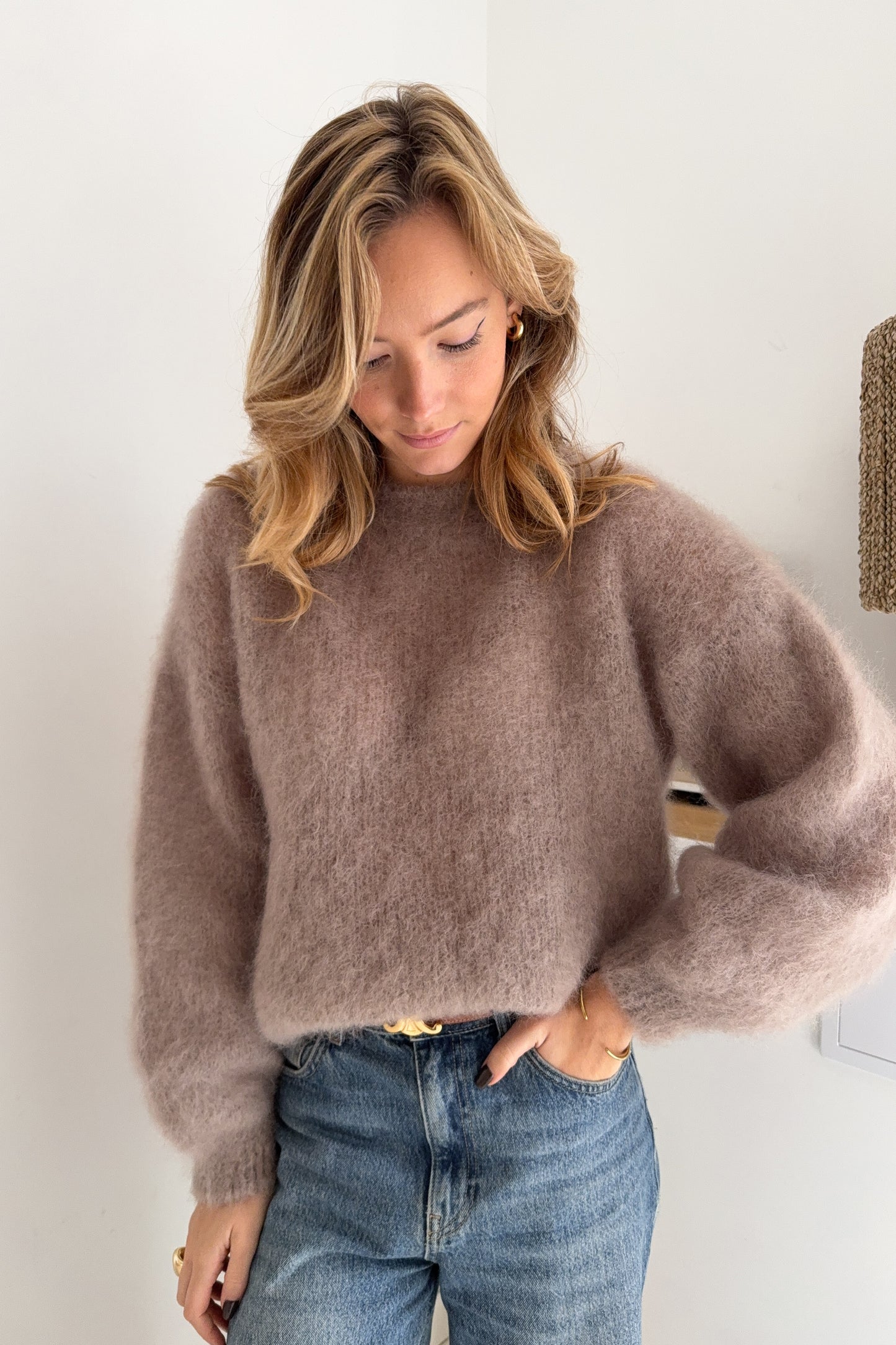 PULL BEIGE ALMA (80% mohair)
