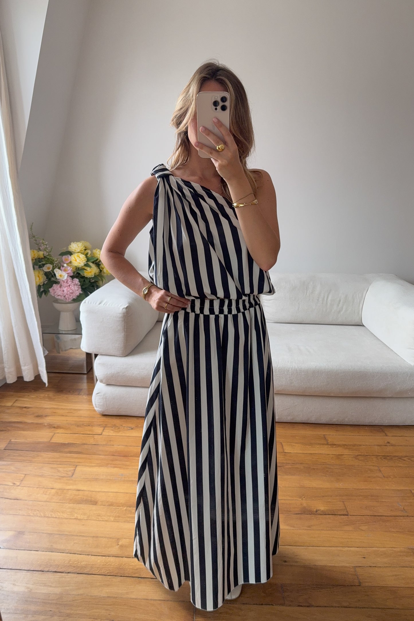 ENSEMBLE LOLA MARINE ET ECRU