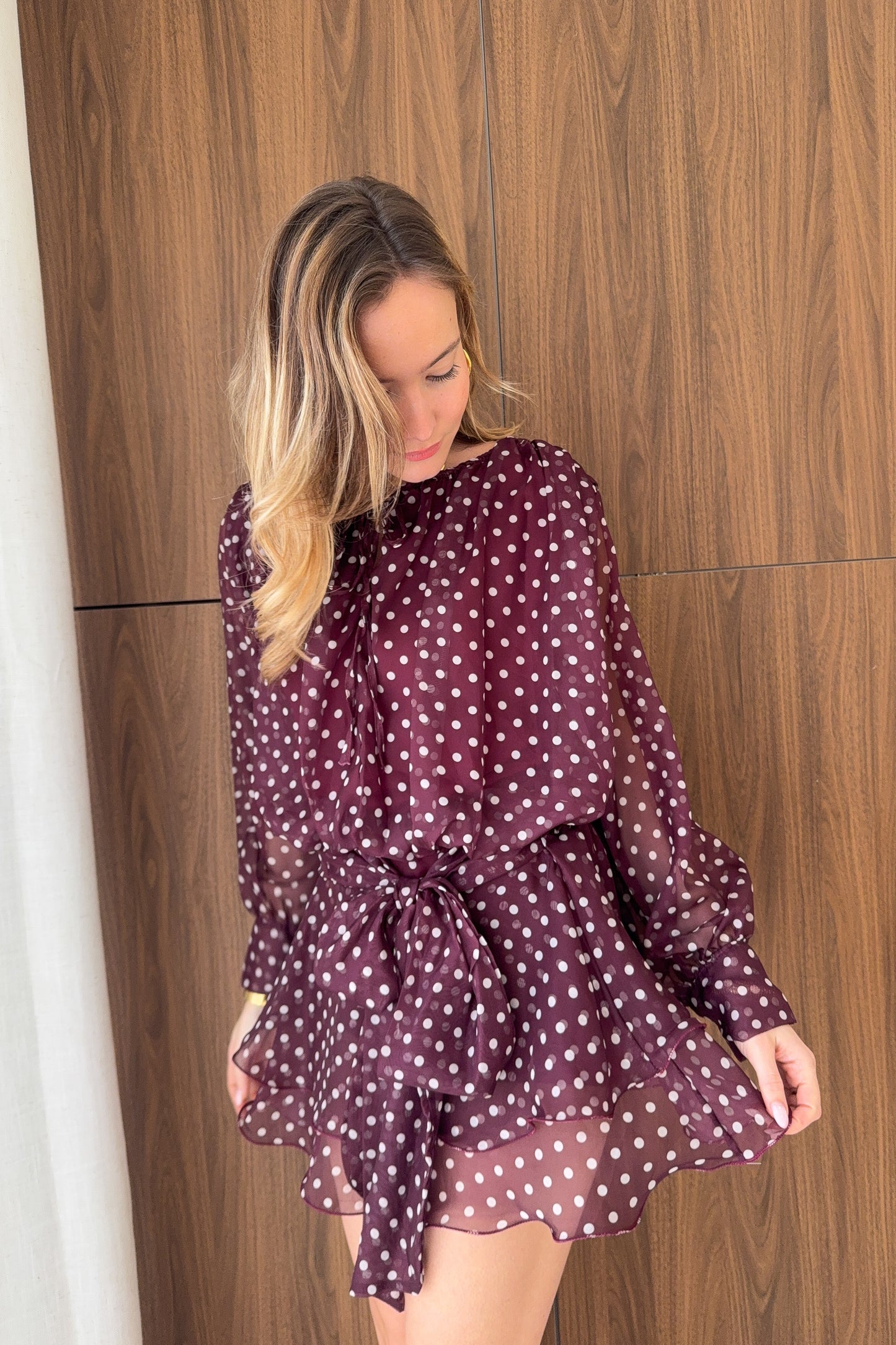 ROBE CARLOTA BORDEAUX