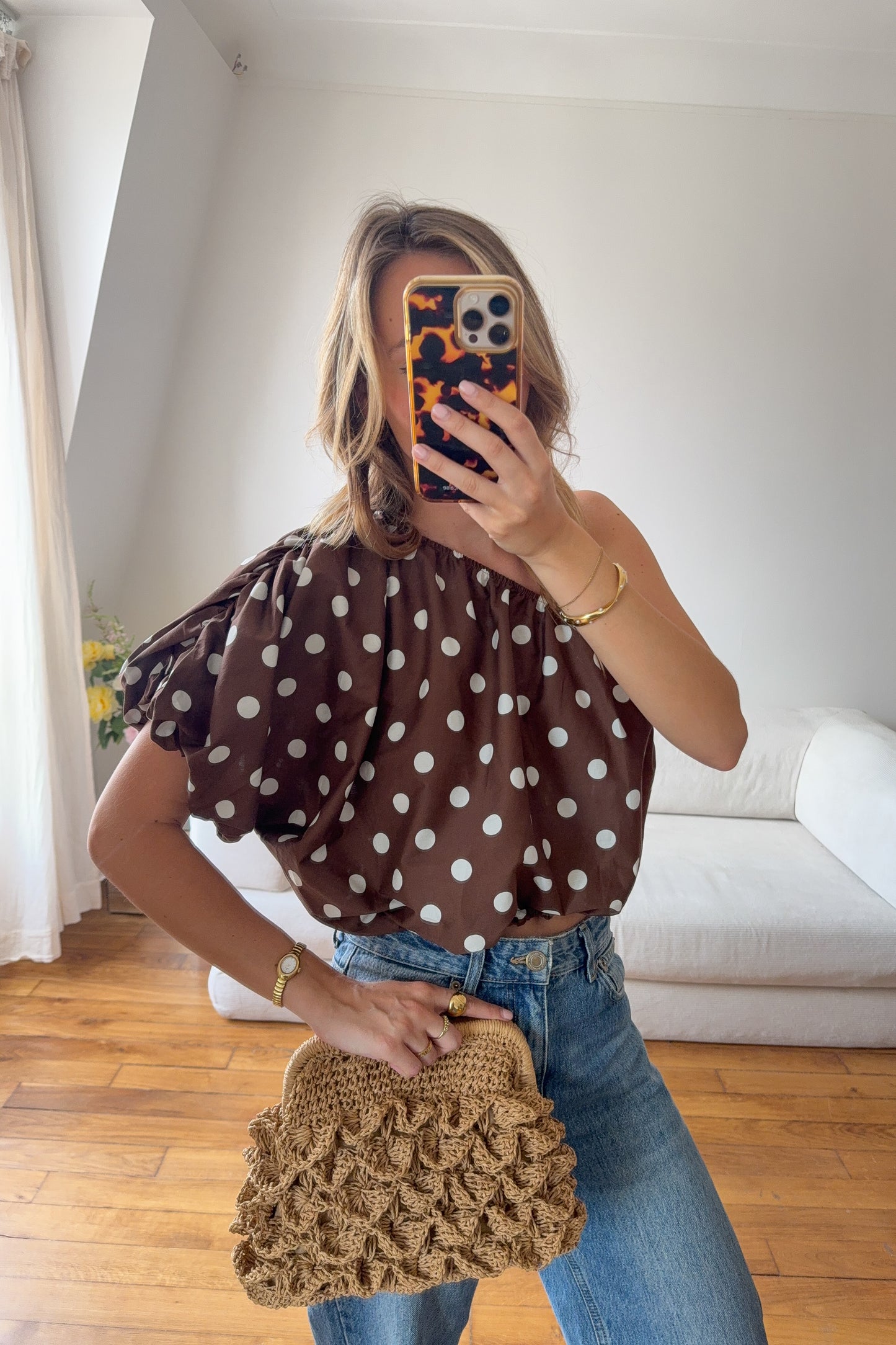 TOP LEA MARRON