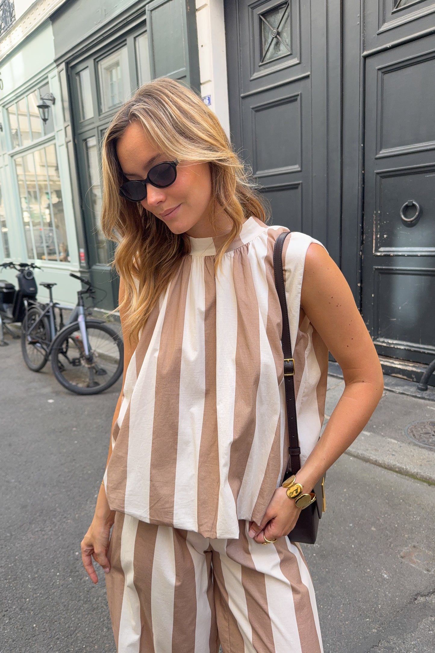 TOP ANTOINE ECRU ET BEIGE