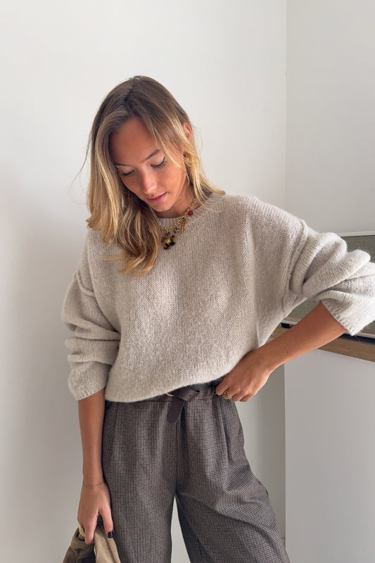 PULL JEREMIAH BEIGE (alpaga)