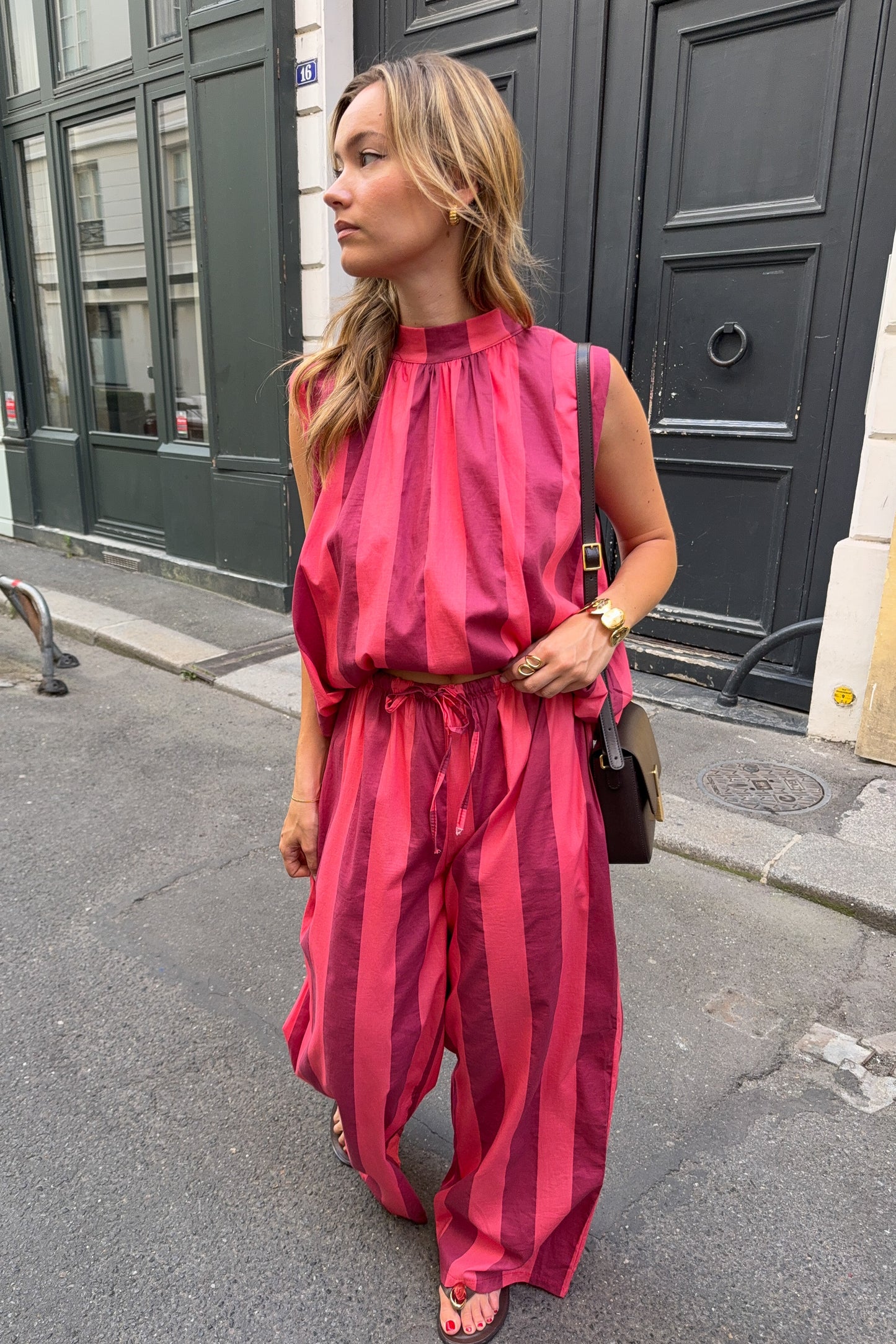 TOP ANTOINE ROSE ET MAUVE