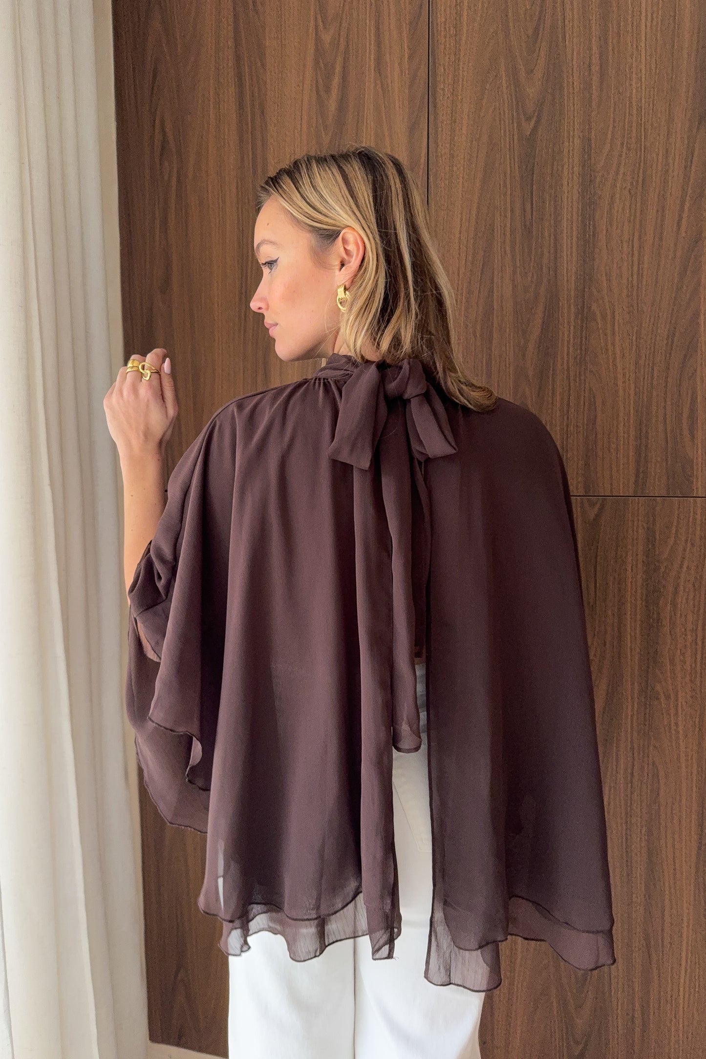 BLOUSE CAPE VAVA CHOCO