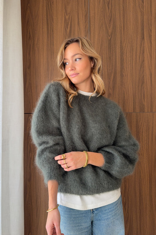 PULL ALMA KAKI (80% mohair)