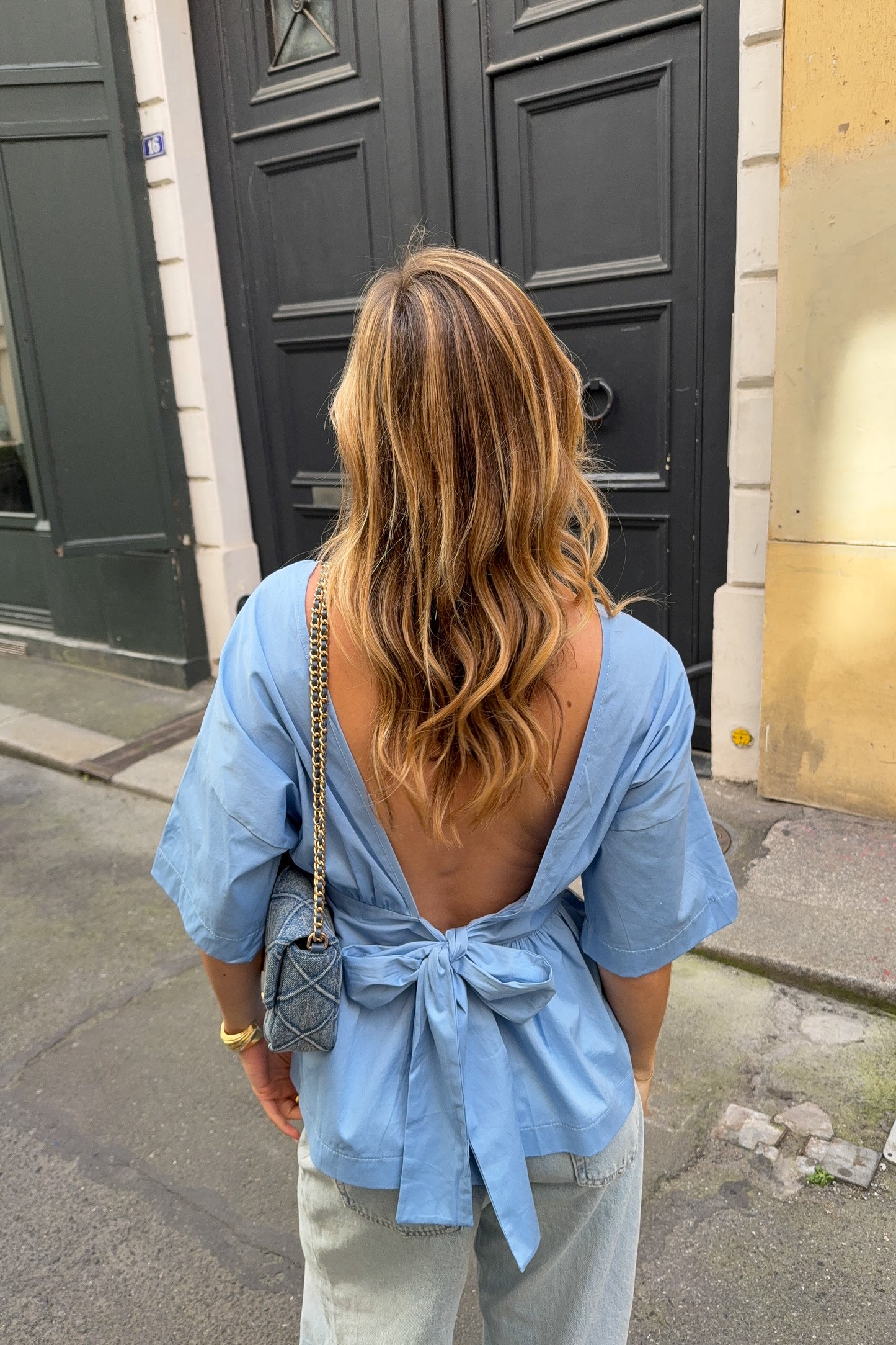 BLOUSE FLORA BLEUE