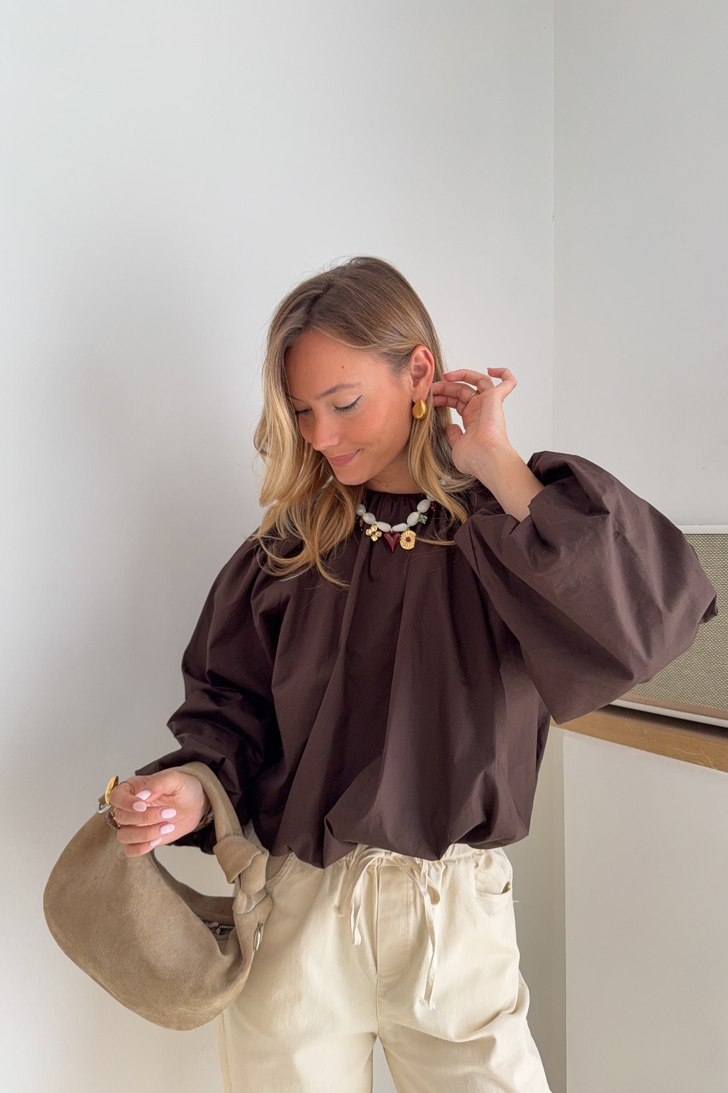 BLOUSE VALERIA MARRON