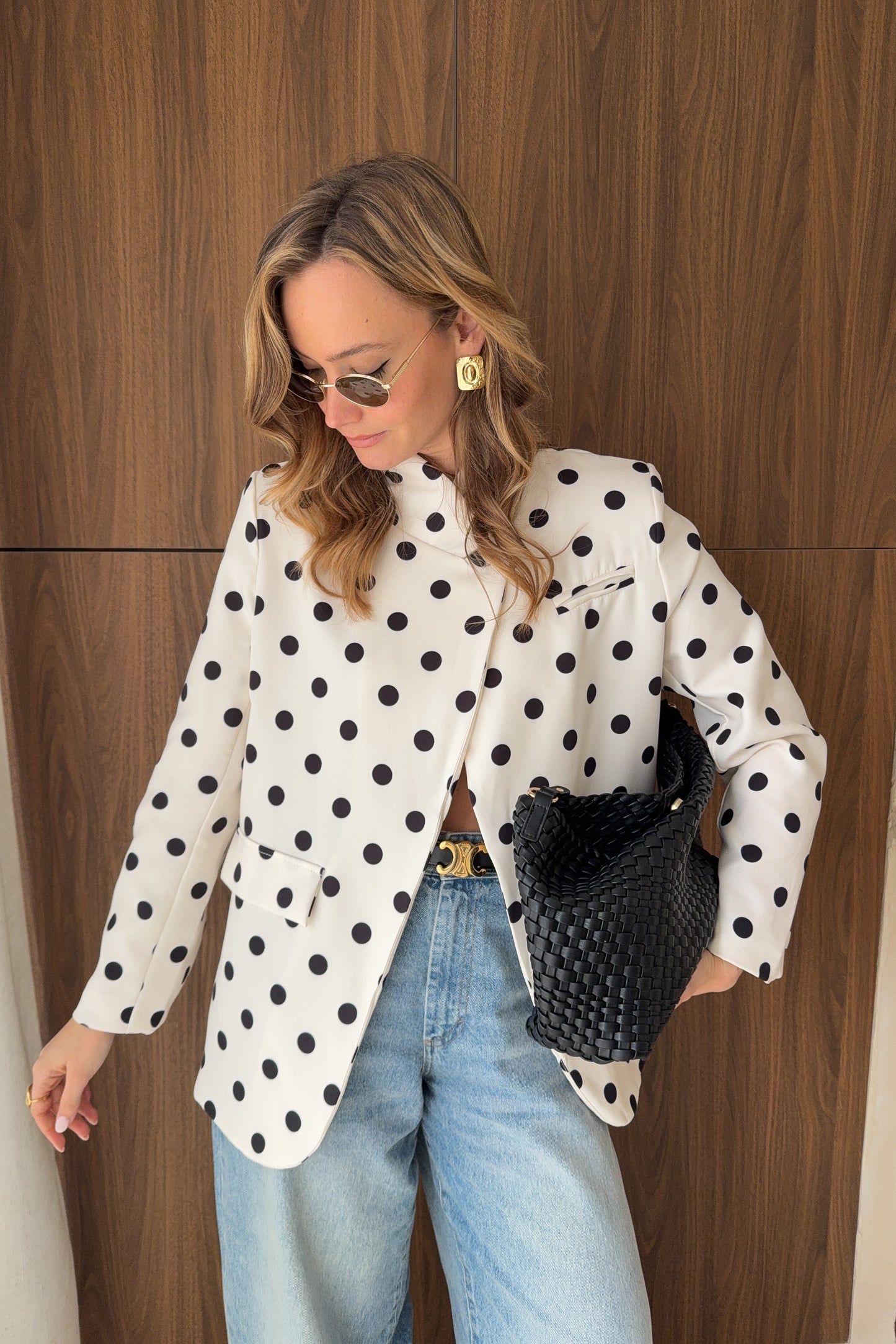 BLAZER ASYMETRIQUE A POIS GEOFFREY