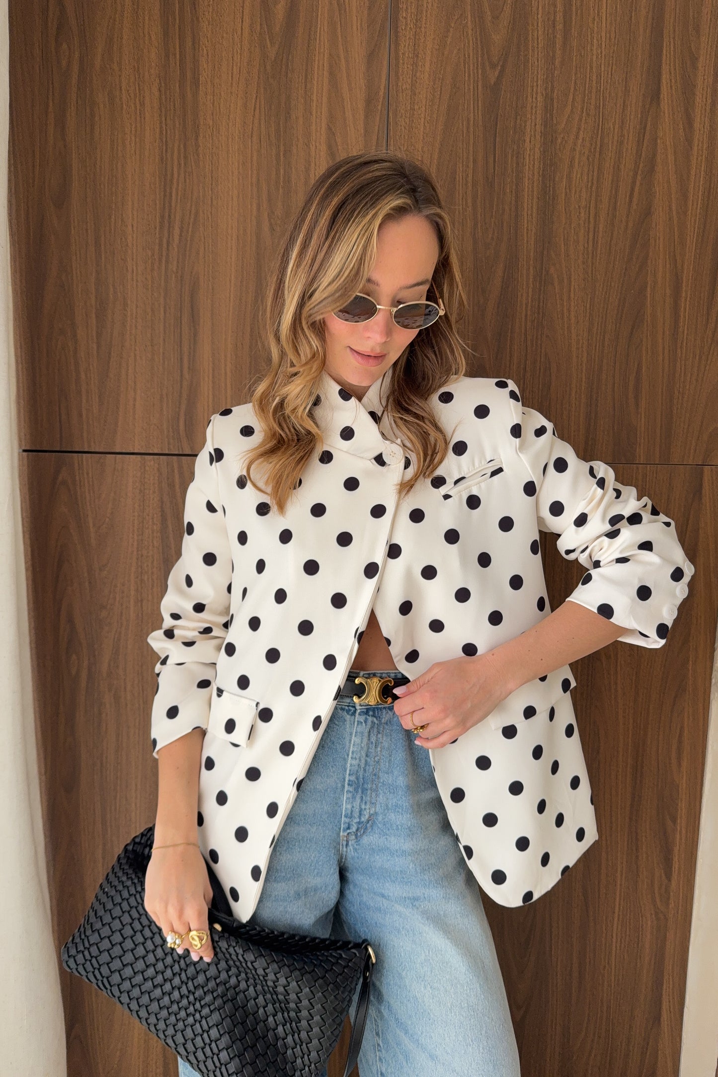 BLAZER ASYMETRIQUE A POIS GEOFFREY