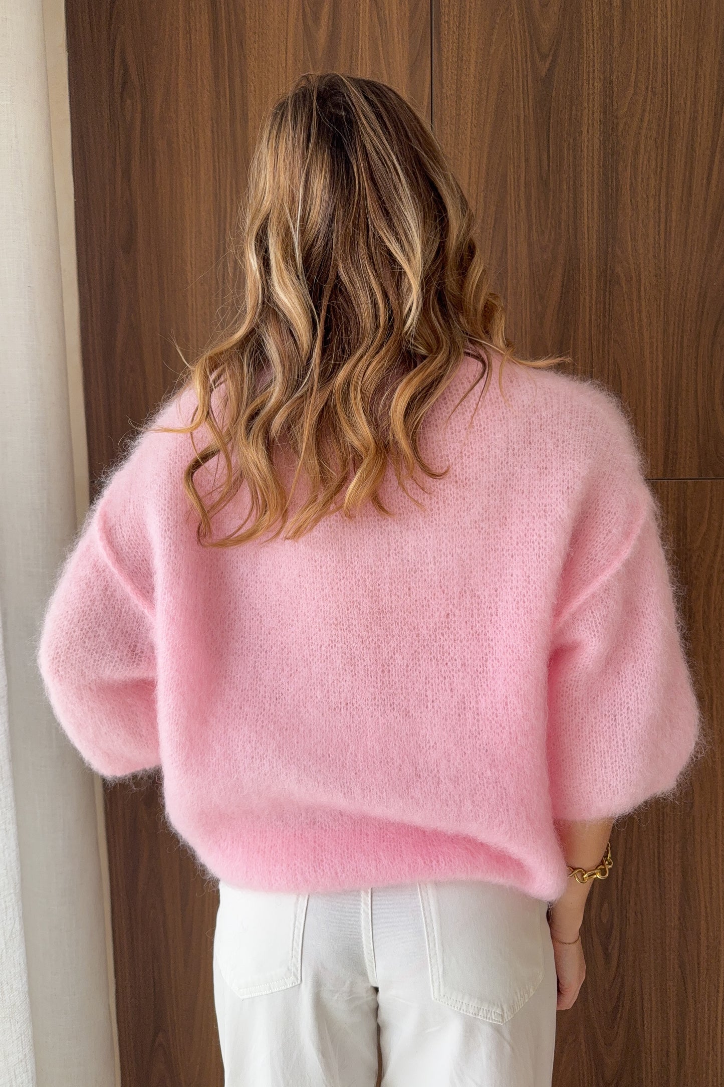 PULL LOUIS ROSE (80% kid mohair)