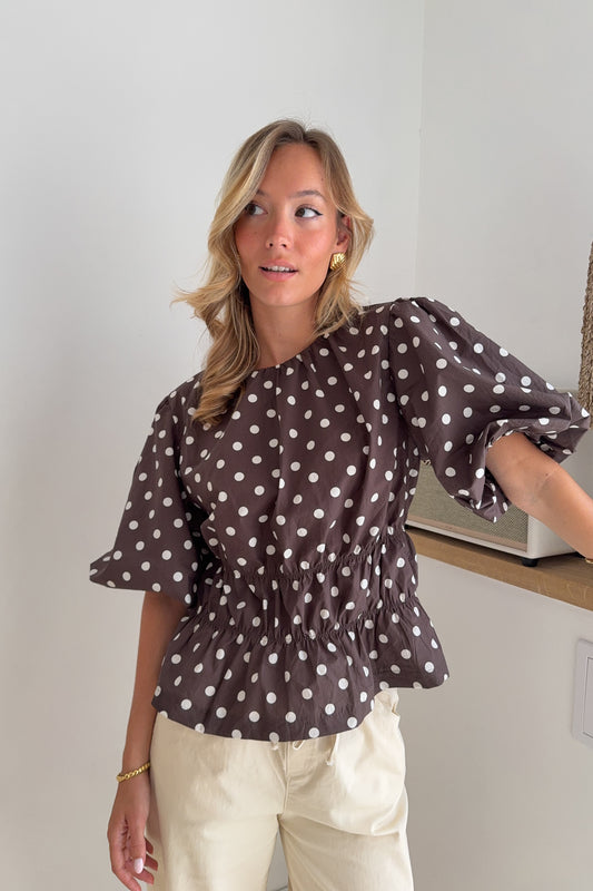 BLOUSE EMMA MARRON