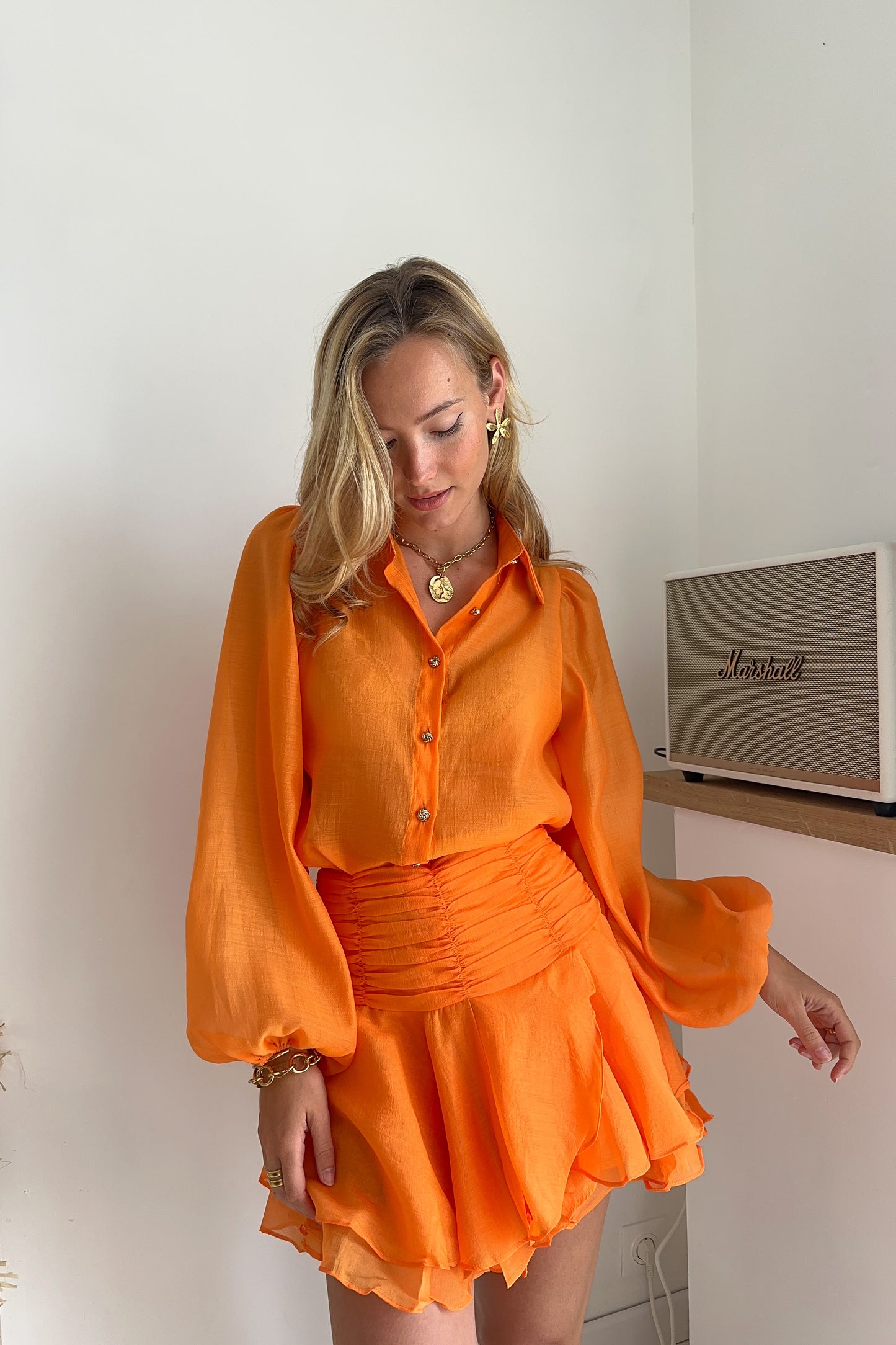 JUPE SHORT AUGUSTINE ORANGE